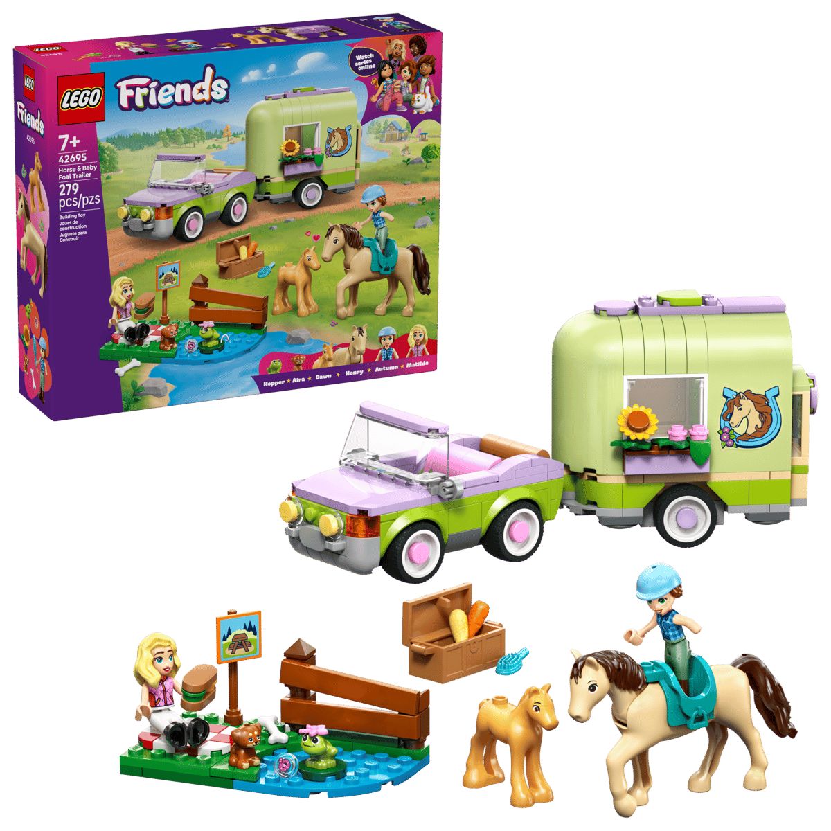 LEGO коцки, Friends, Horse & Baby Foal Trailer 