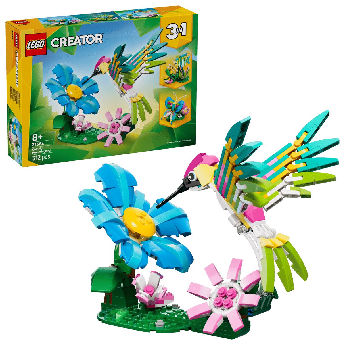LEGO коцки, Creator 3-in-1, Wild Animals: Colorful Hummingbird 