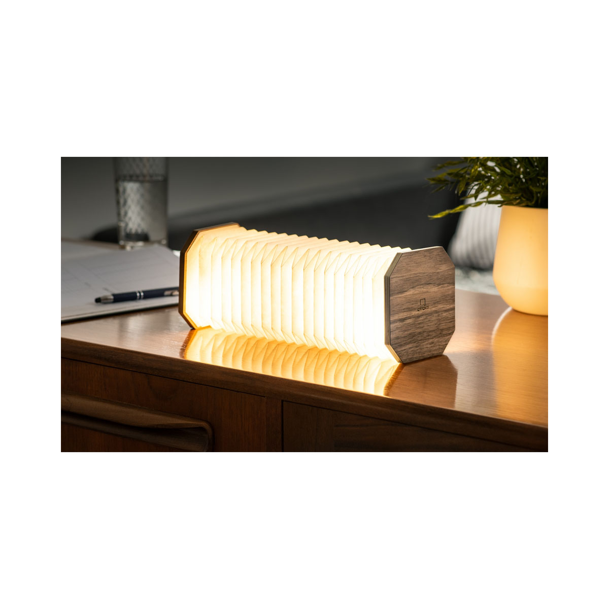 Паметна ламба - Хармоника, Smart Accordion Lamp, дрво - орев 