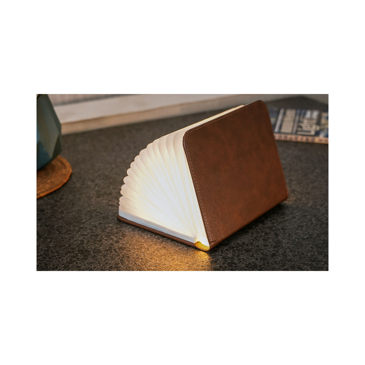 Паметна ламба - Книга, Large Smart Book Light, голема, кафеава 