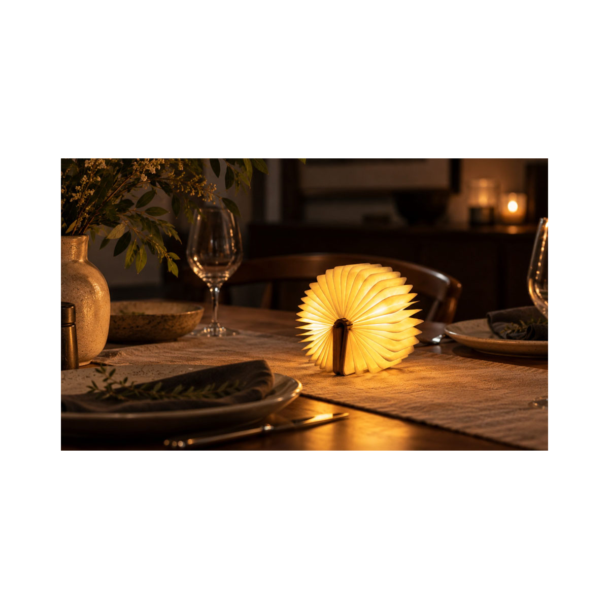 Паметна ламба - Книга, Мини Smart Book Lamp, мала, дрво - орев 