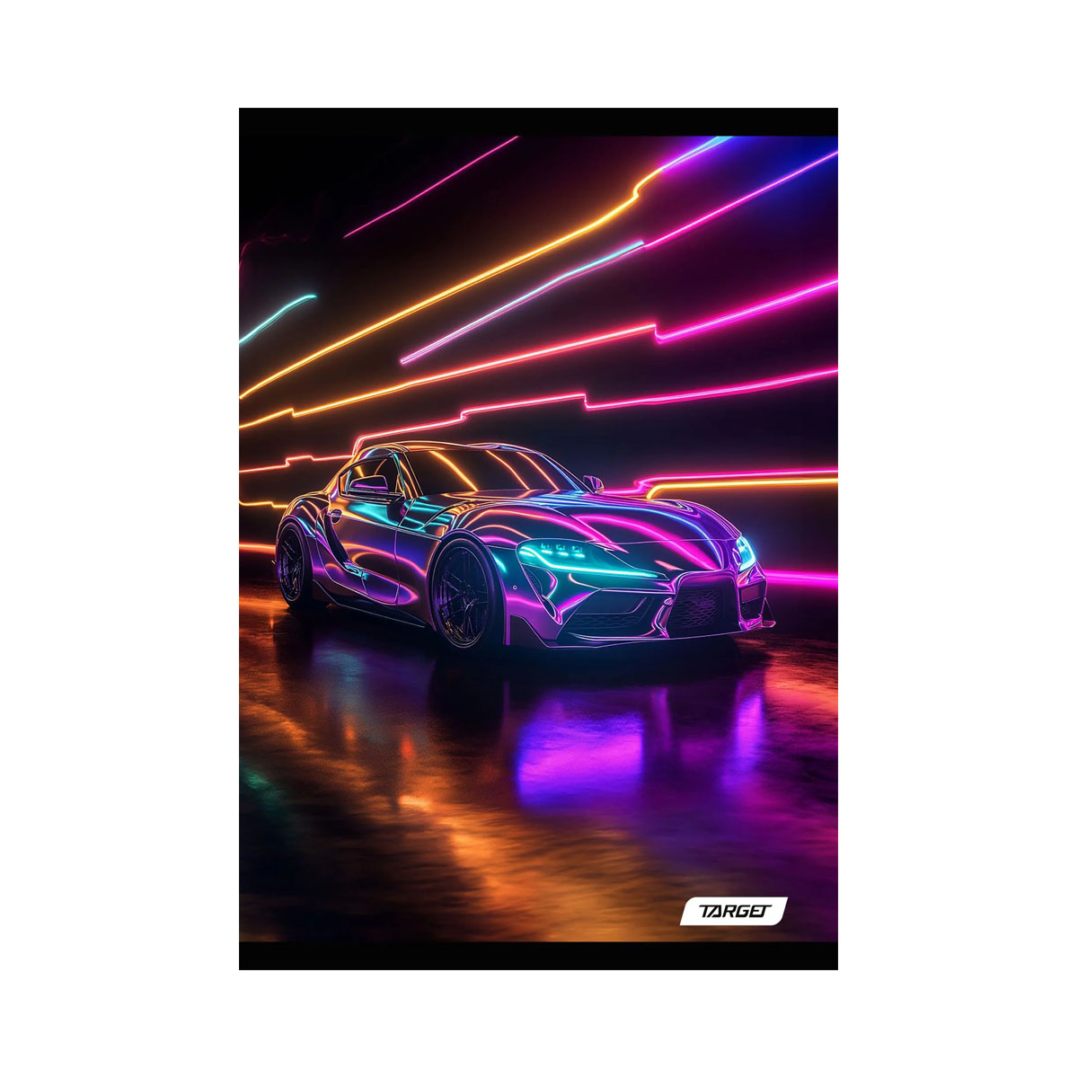 Тетратка, Target - Neon Vibes, A4, 54 листа, коцки 