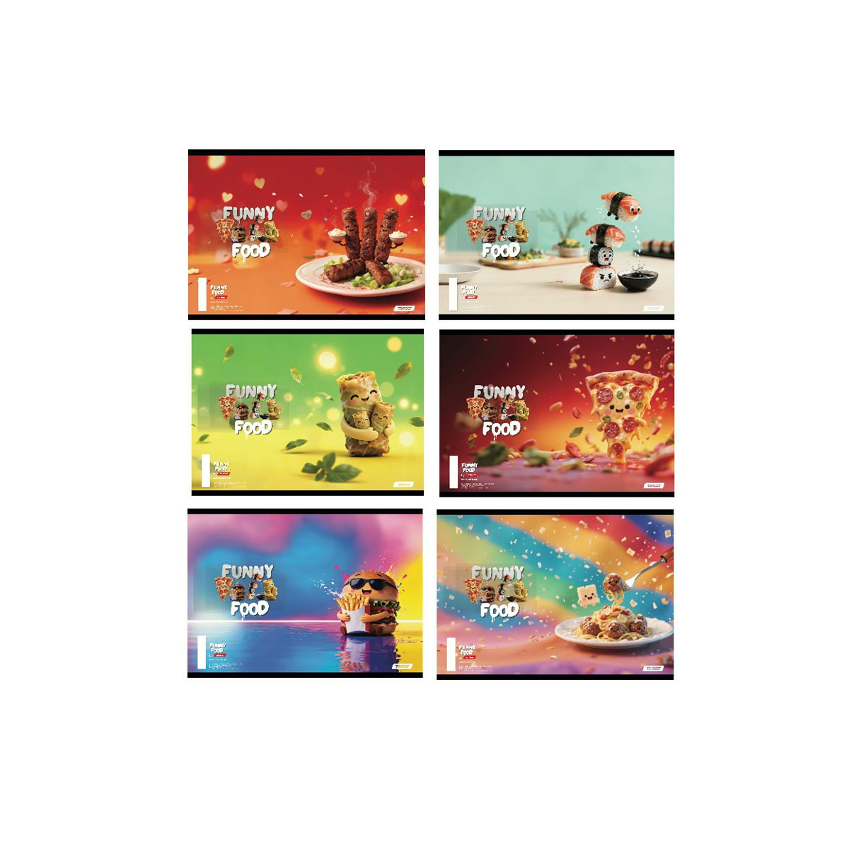 Тетратка, Target - Funny Food, A4, 54 листа, линии 