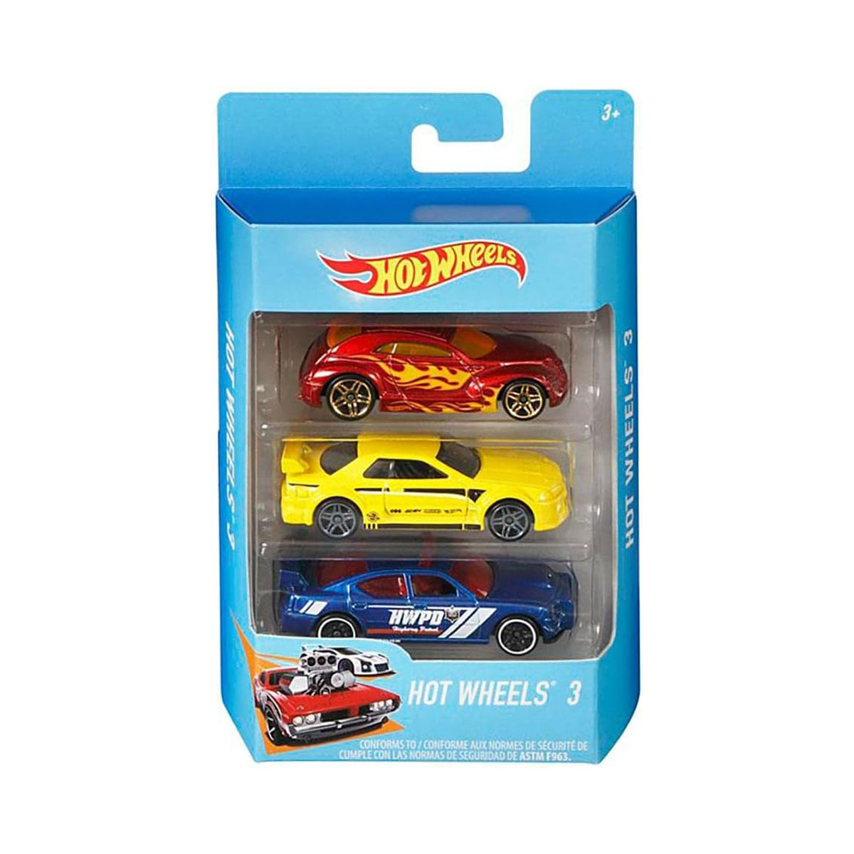 Сет од 3 колички Hot Wheels (по случаен избор) 