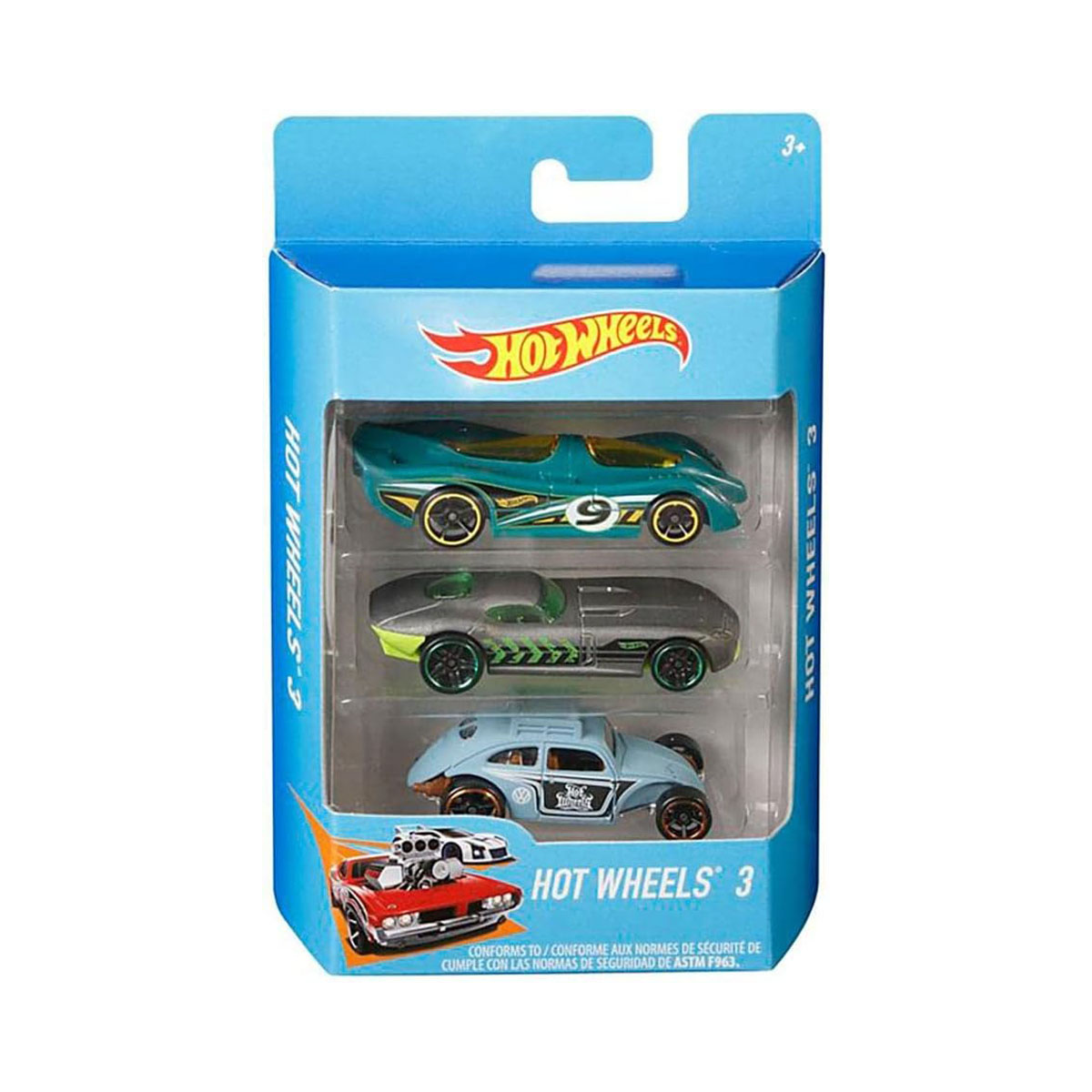 Сет од 3 колички Hot Wheels (по случаен избор) 