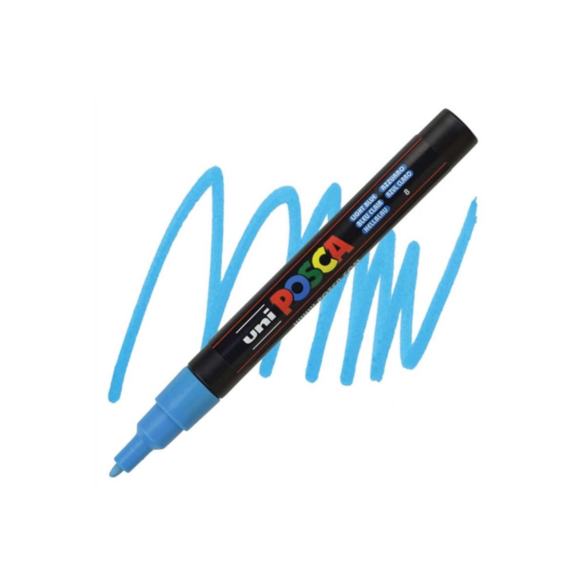 Маркер, Posca PC-3M - Light Blue | literatura.mk