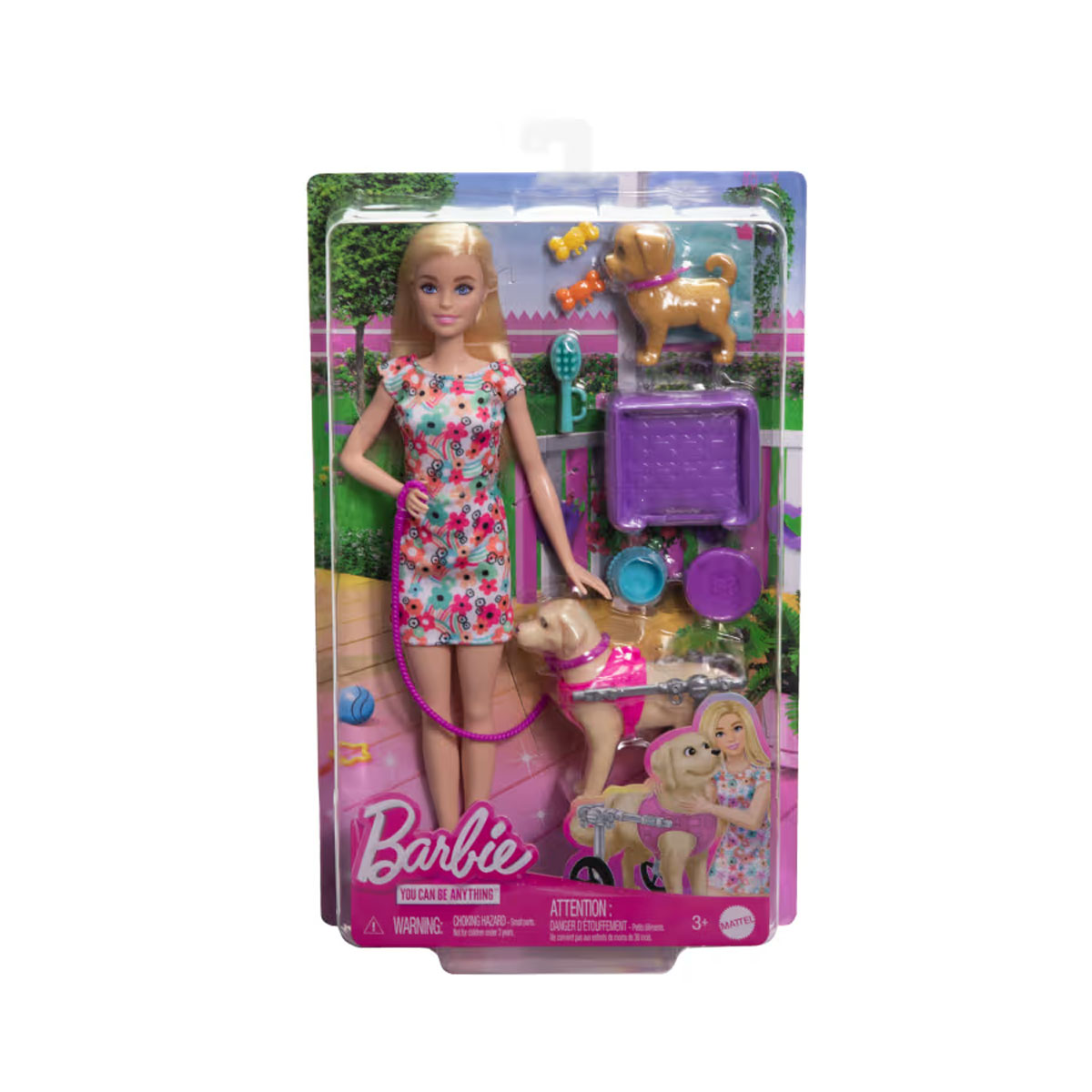 Сет кукли Barbie & Toy Pup & Dog in a Wheelchair 