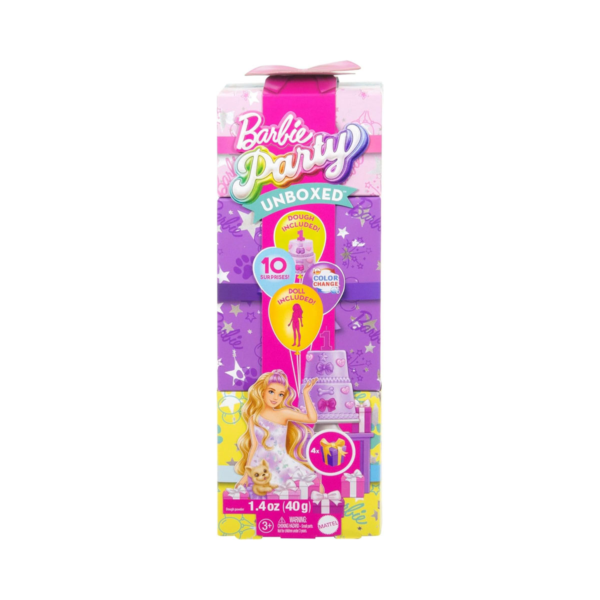 Сет за игра Barbie: Party Unboxed - Pet Birthday: French Bulldog 
