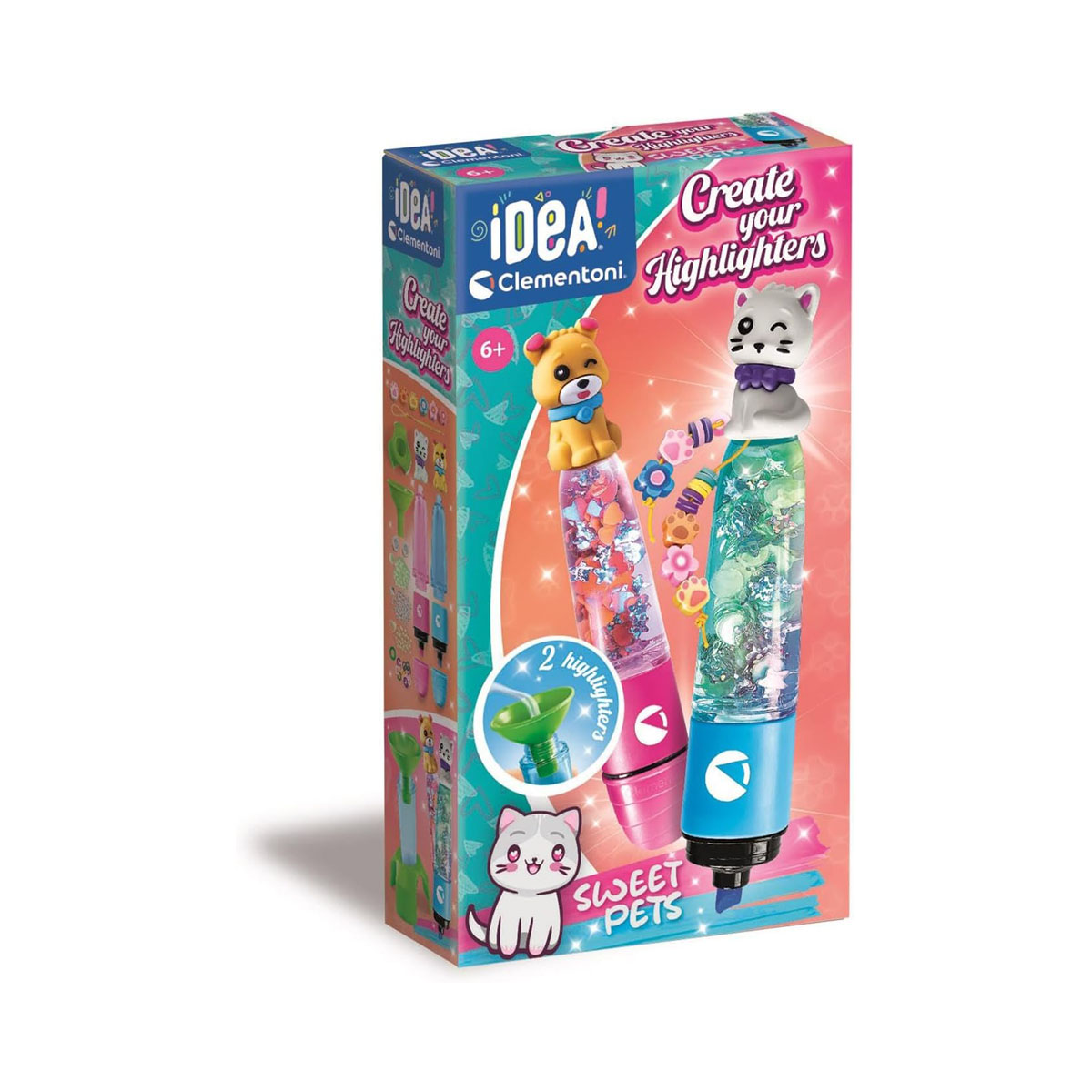 Сет за изработка, Idea Clementoni - Create Your Highliters: Sweet Pets 