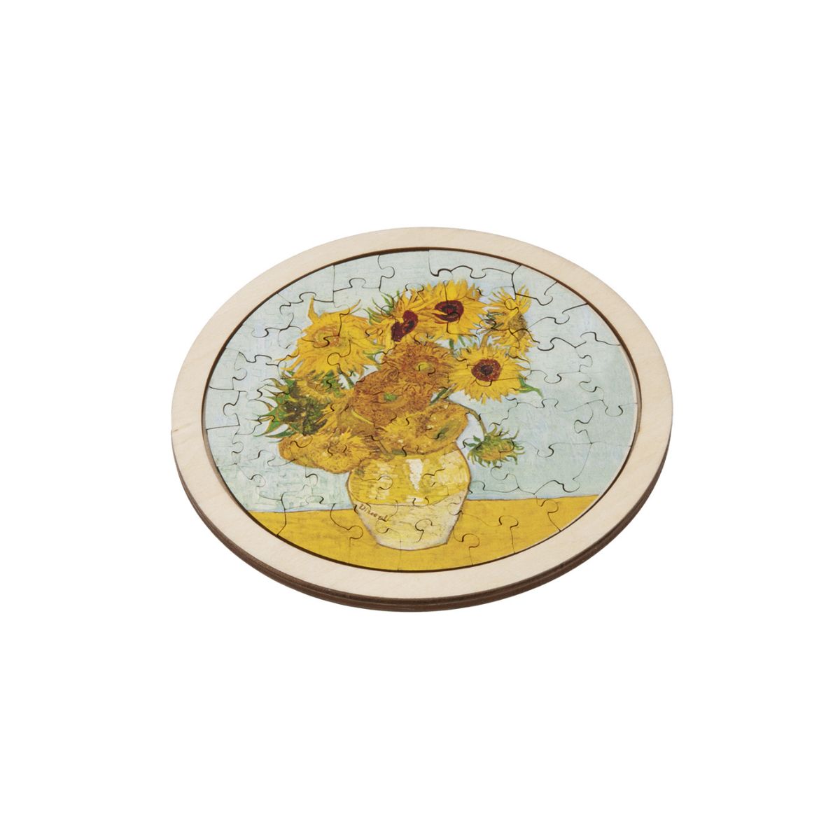 Мини уметничка дрвена сложувалка Van Gogh - Sunflowers 