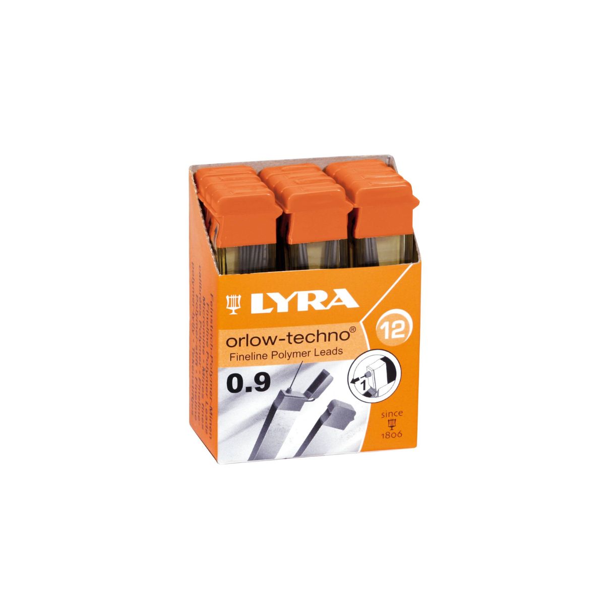 Мини за технички молив, LYRA Orlow Techno 0.9mm 