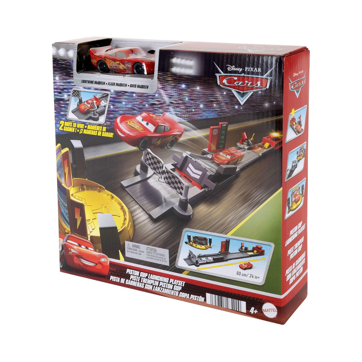 Сет за игра Pixar: Cars - Piston Cup Launching w/Lightning McQueen 