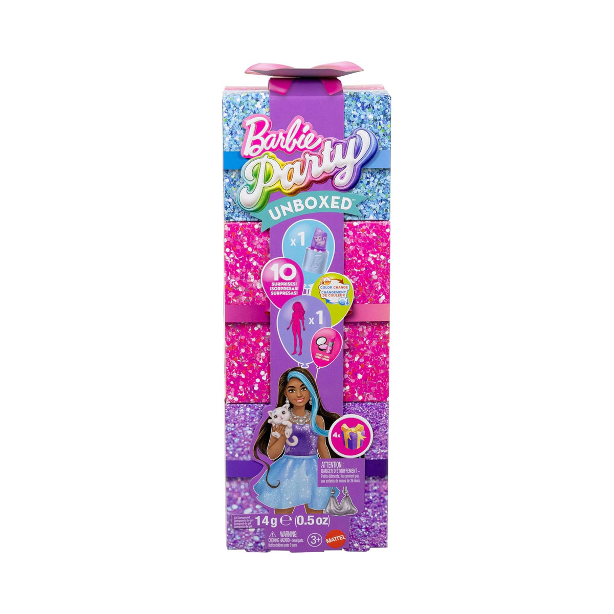 Кукла Barbie: Party Unboxed - Purple Sparkle Doll + Accessories 