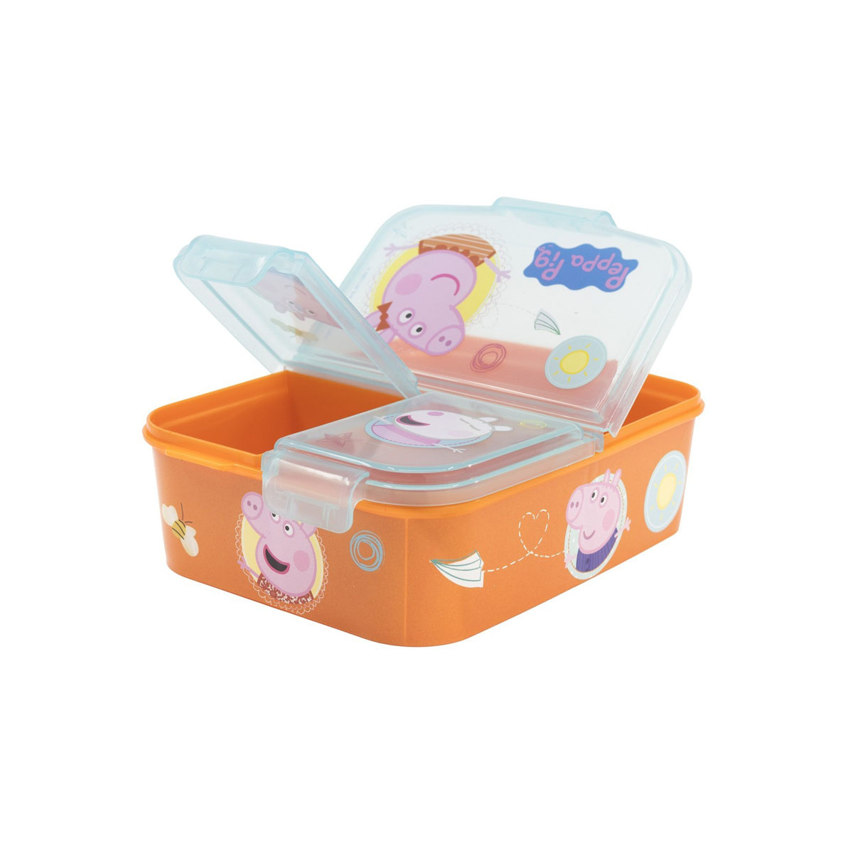 Кутија за ужинка со 3 прегради, Peppa Pig Core 