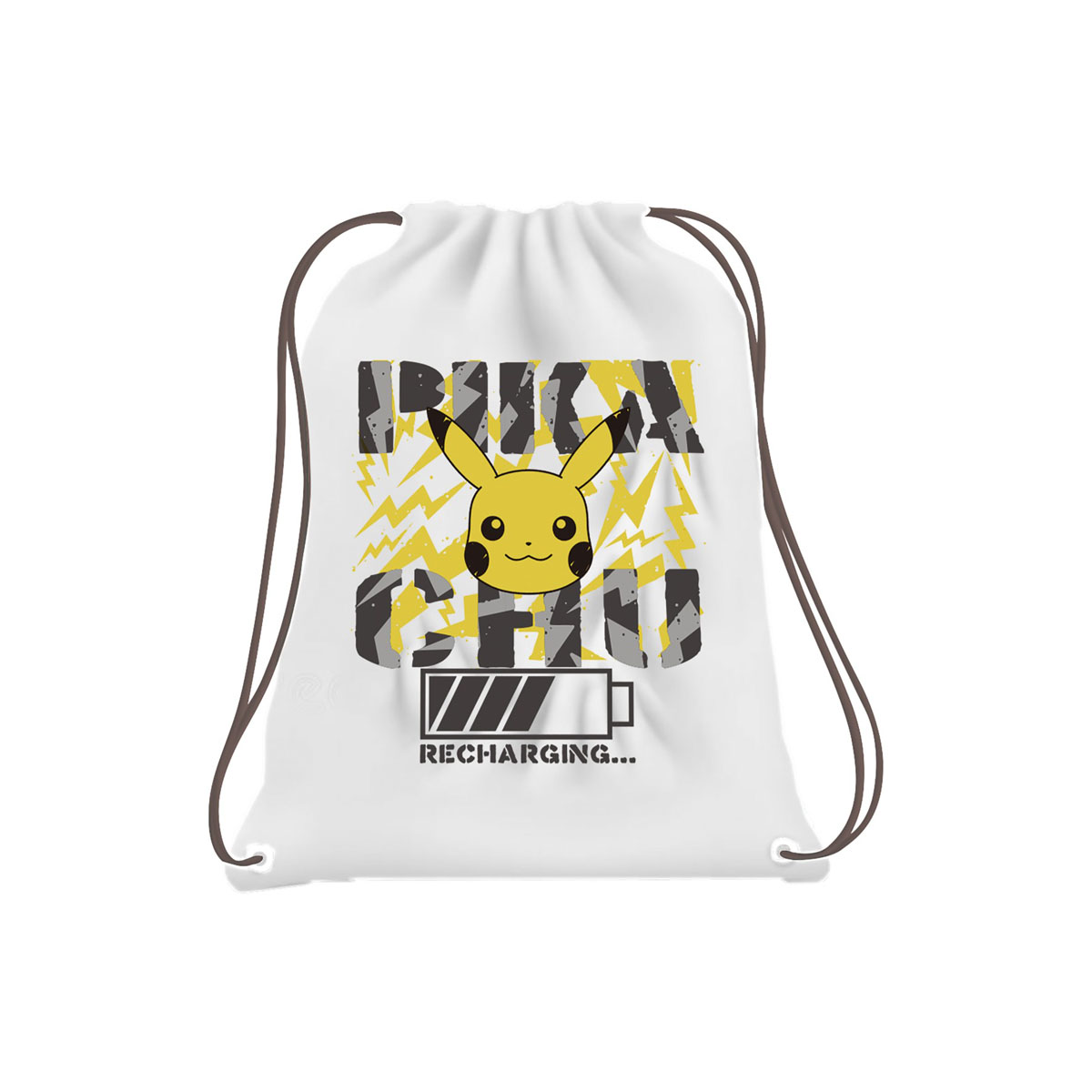 Платнена торба со врвки, Pokemon - Pikachu Recharging 