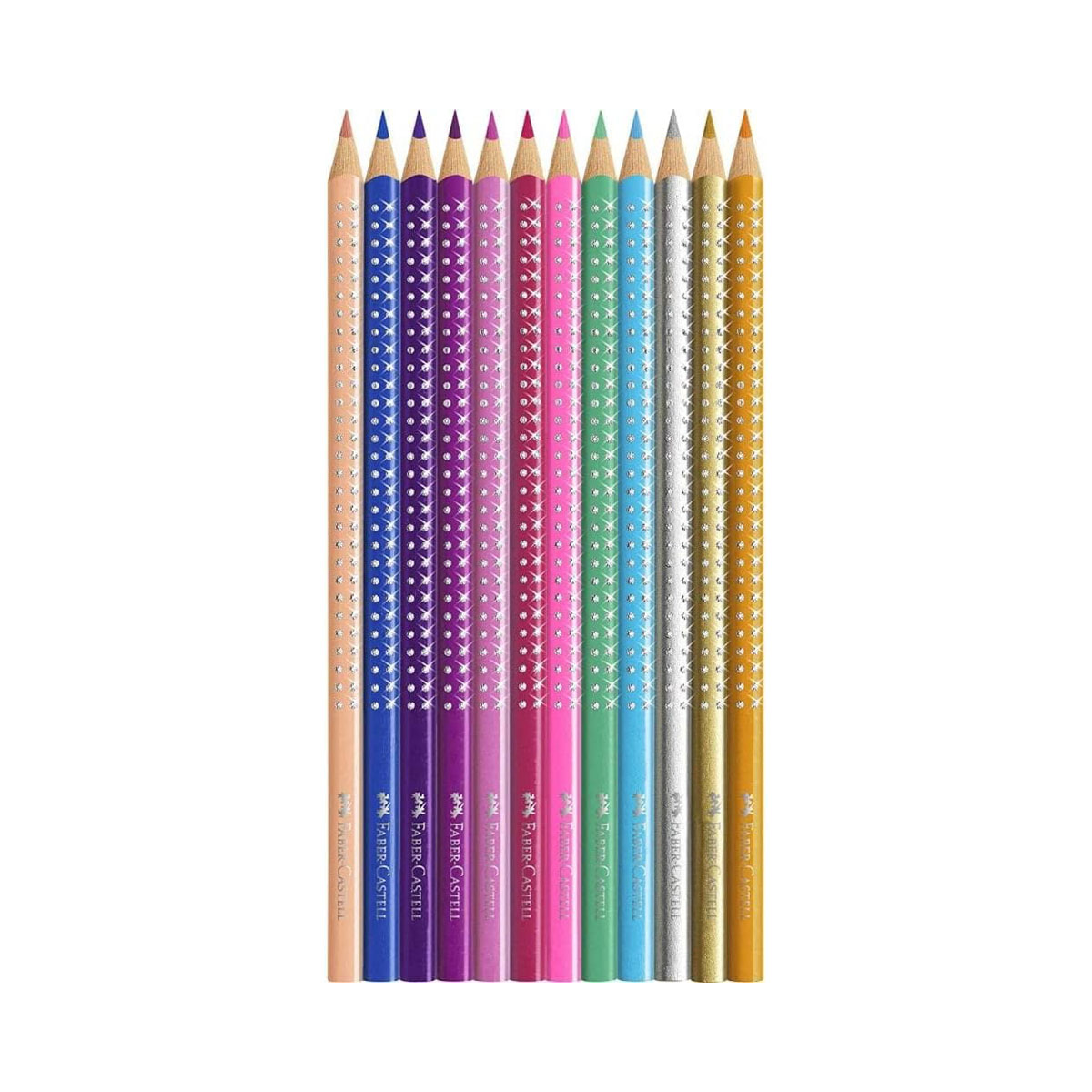 Дрвени боици во метална кутија, Faber Castell - Sparkle, 1/12 