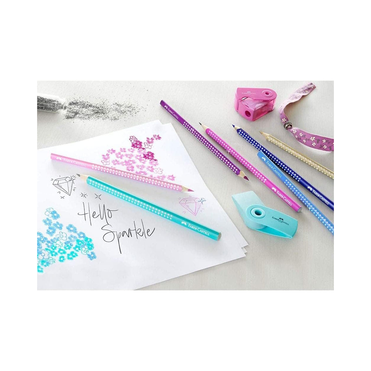 Дрвени боици во метална кутија, Faber Castell - Sparkle, 1/12 