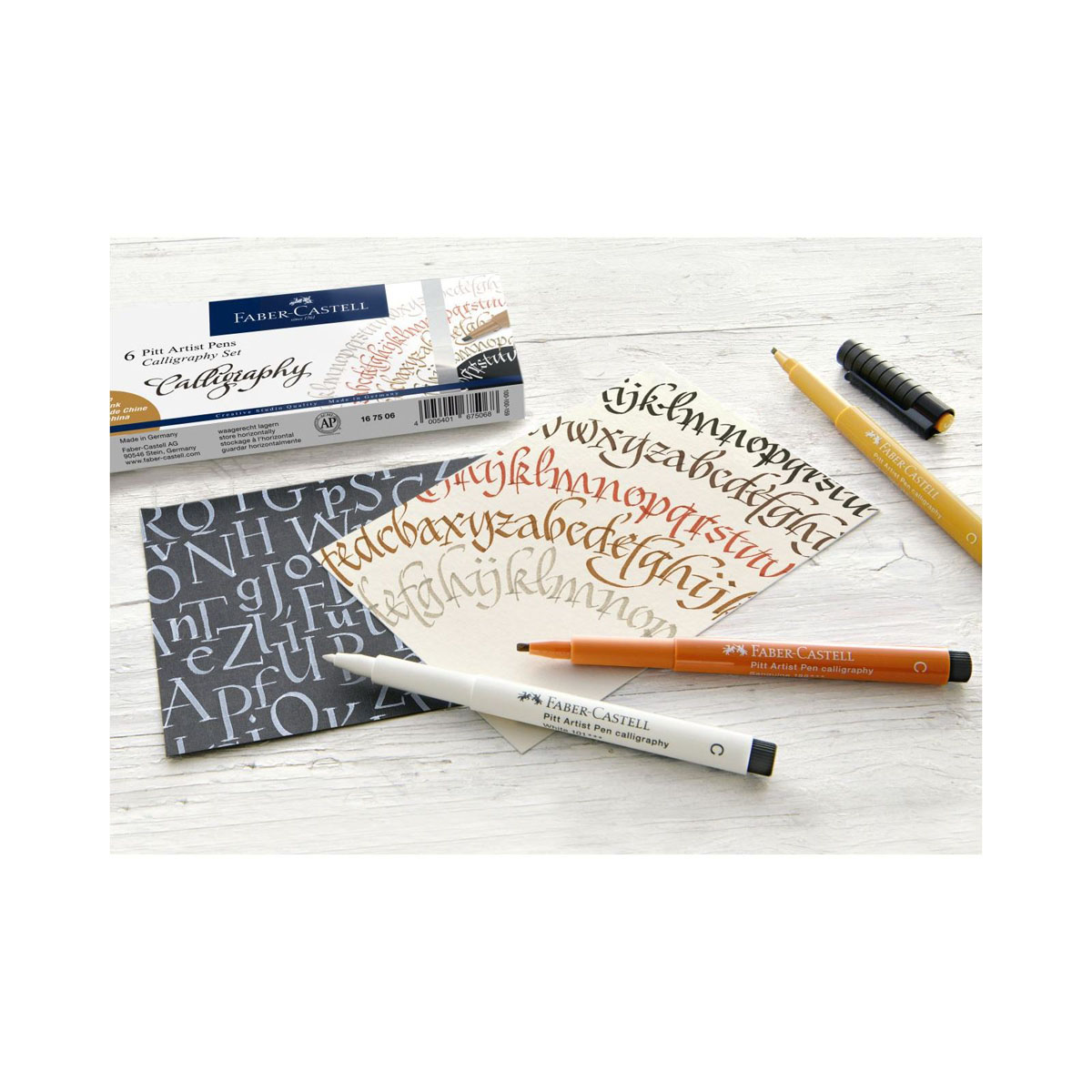 Сет калиграфски пенкала, Faber Castell Pitt Artist Pens - Calligraphy, 1/6 