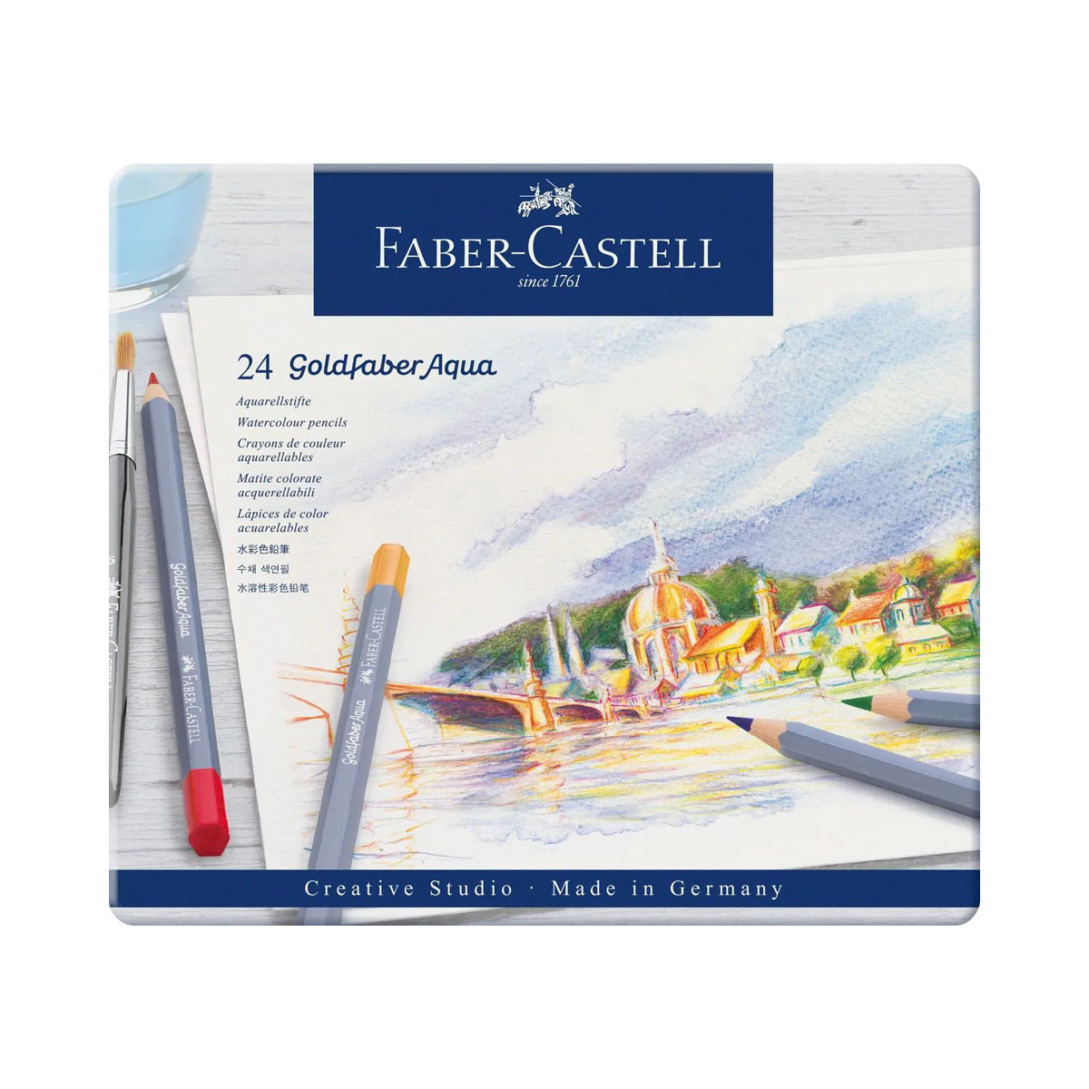 Акварелни моливи во боја, Faber Castell - GоldfaberAqua, 1/24 