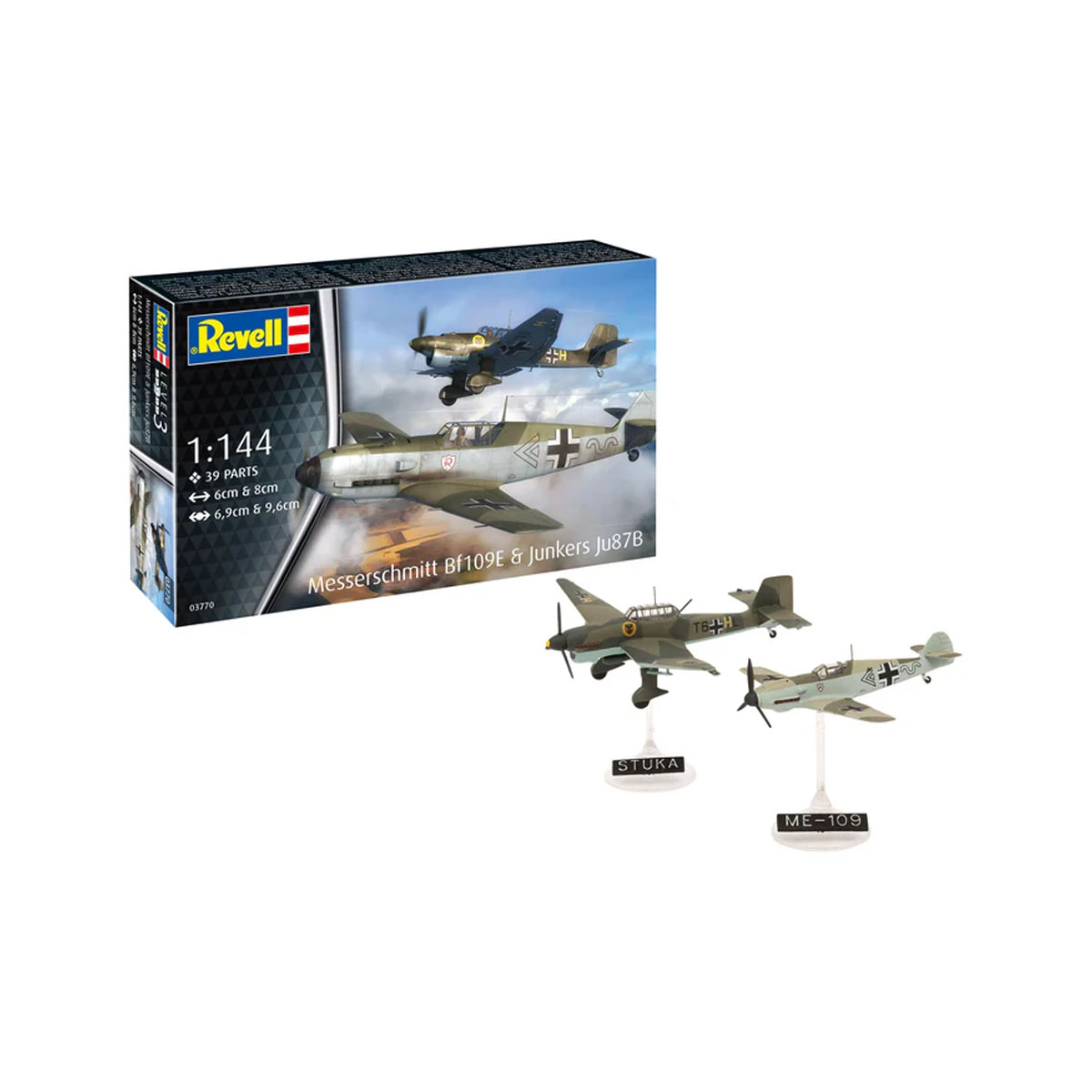 Макета, Starter Kit Messerschmitt Bf109E & Ju87B Stuka, 1:144 