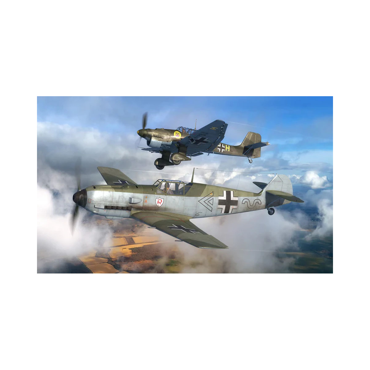 Макета, Starter Kit Messerschmitt Bf109E & Ju87B Stuka, 1:144 