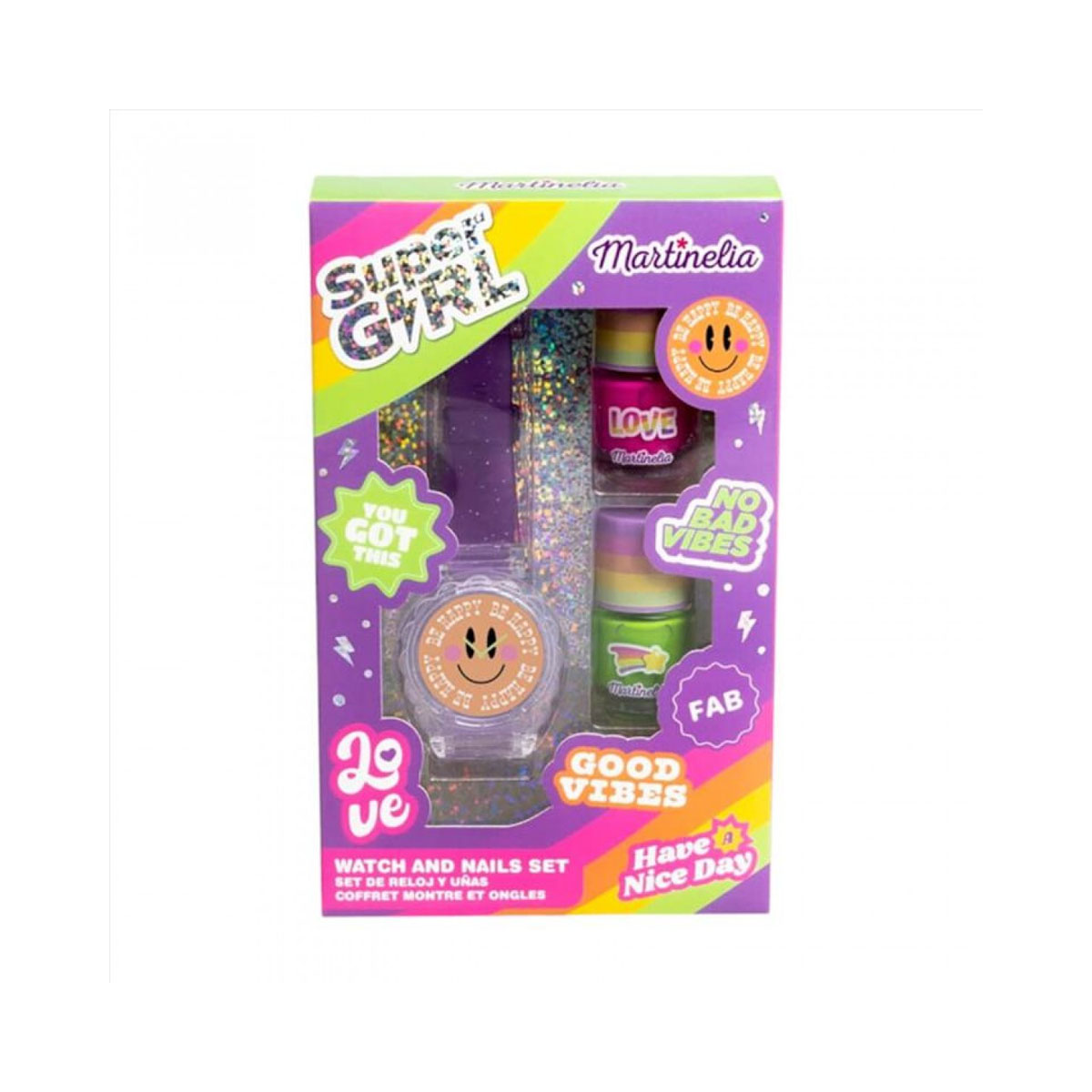 Детски сет за маникир со часовник 'Super Girl Watch & Nails Set' 