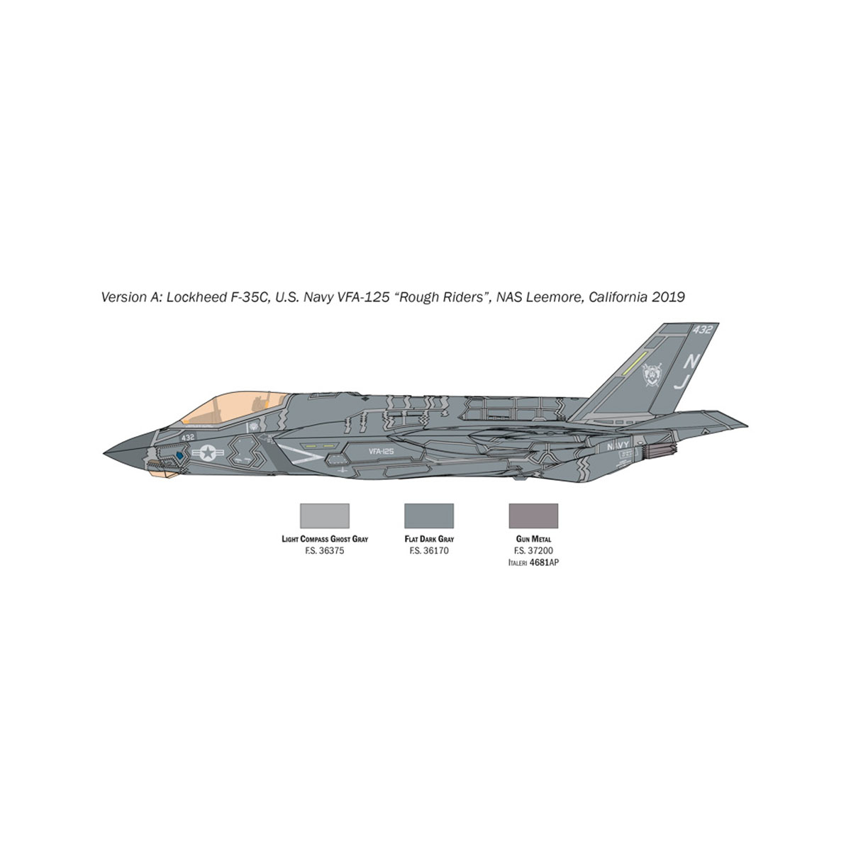 Макета, F-35C Lightning II CATOBAR version, 1:72 