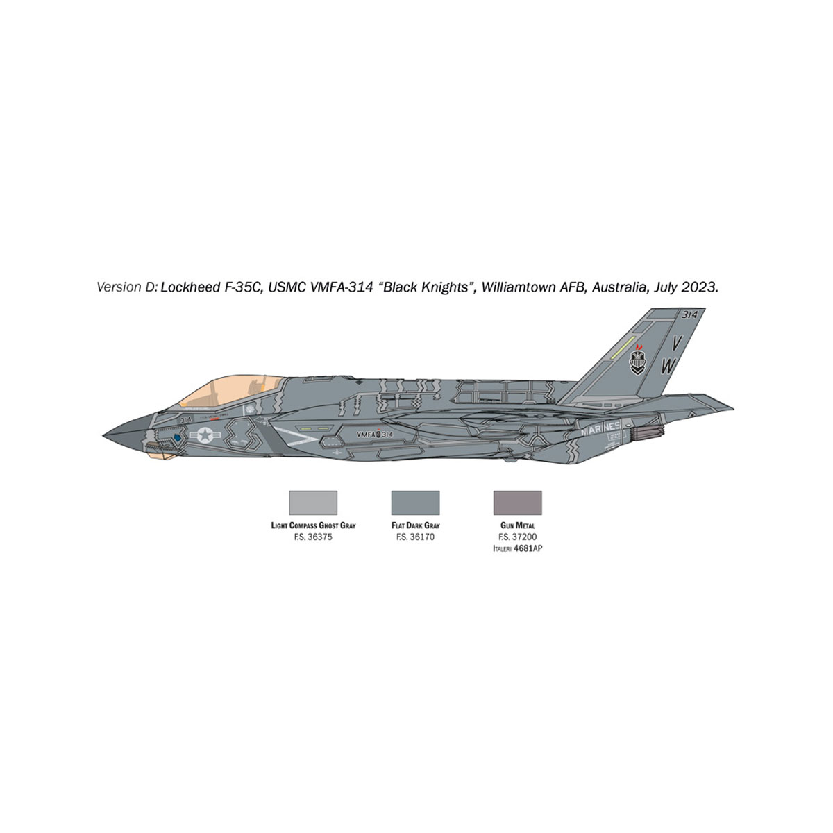 Макета, F-35C Lightning II CATOBAR version, 1:72 