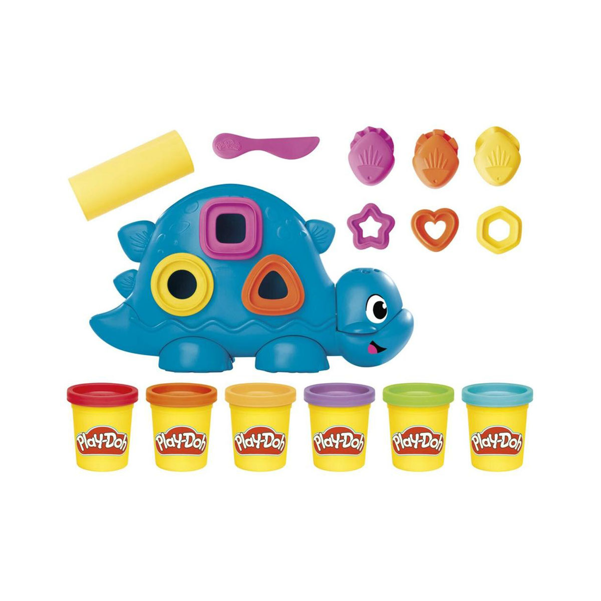 Сет за игра со глина, Play-Doh: Starters - Shapes & Colors Dino 