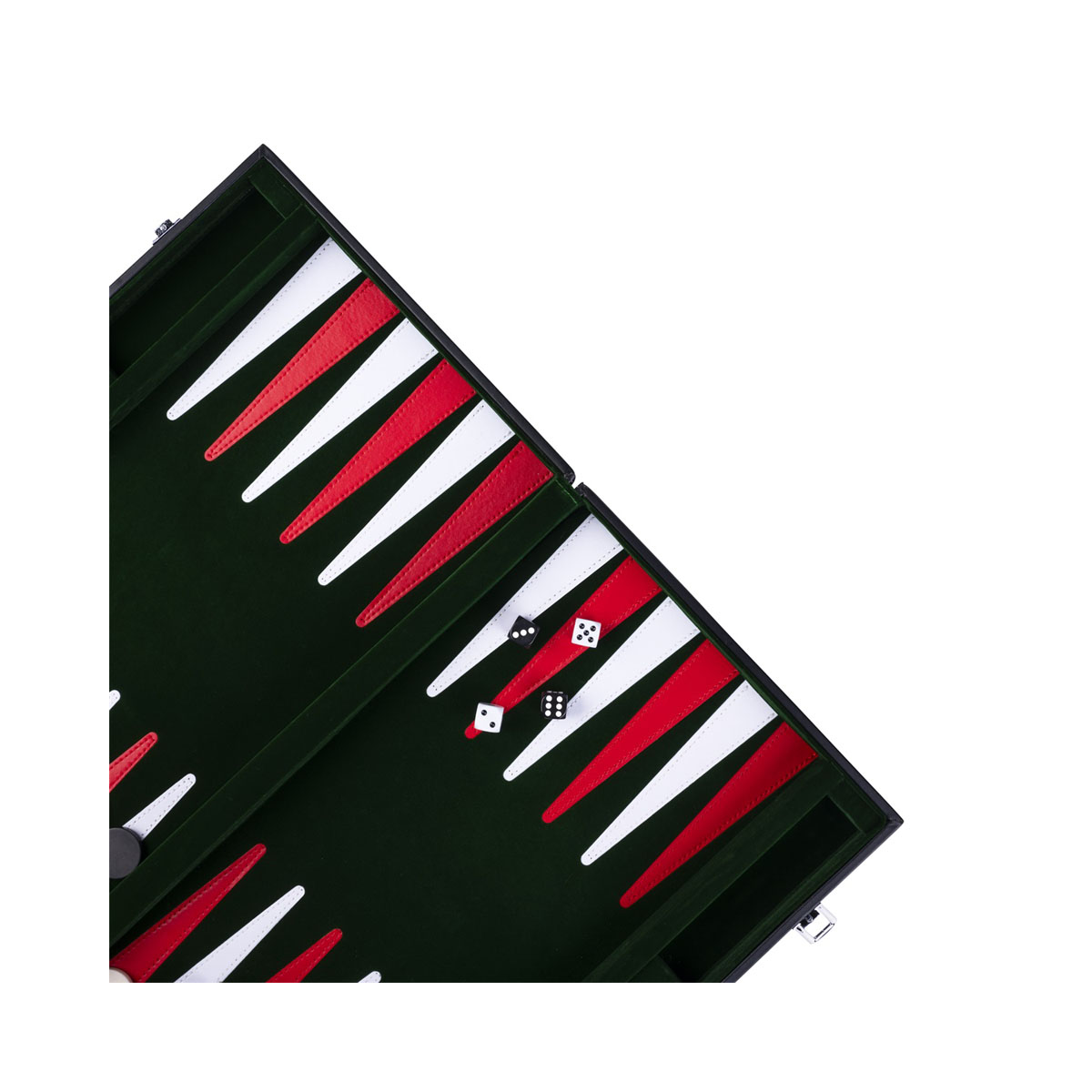 Сет за табла - куферче, green/red/white, 18 