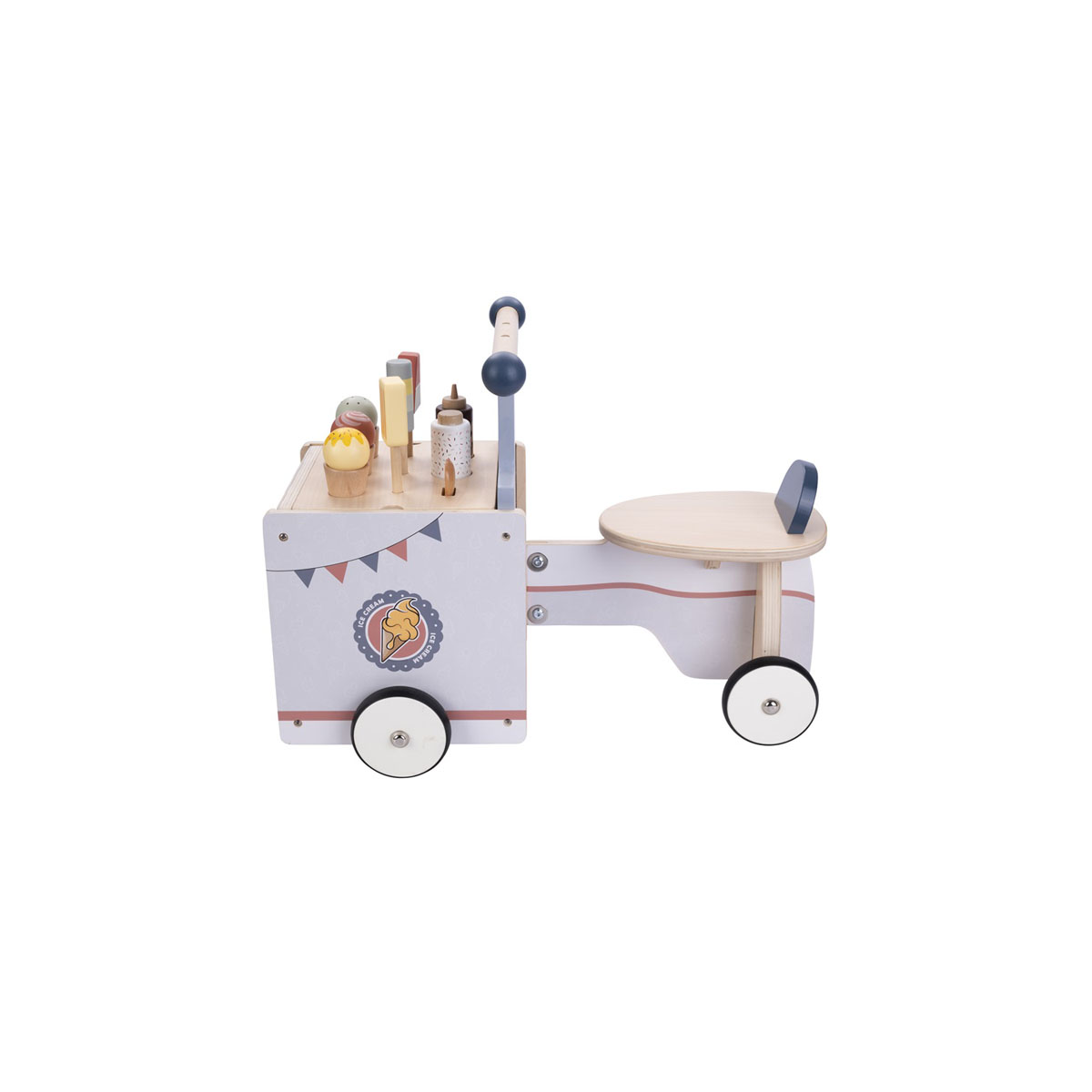 Дрвен сет за игра Jack & Jacky Ice-Cream Cart Bike 