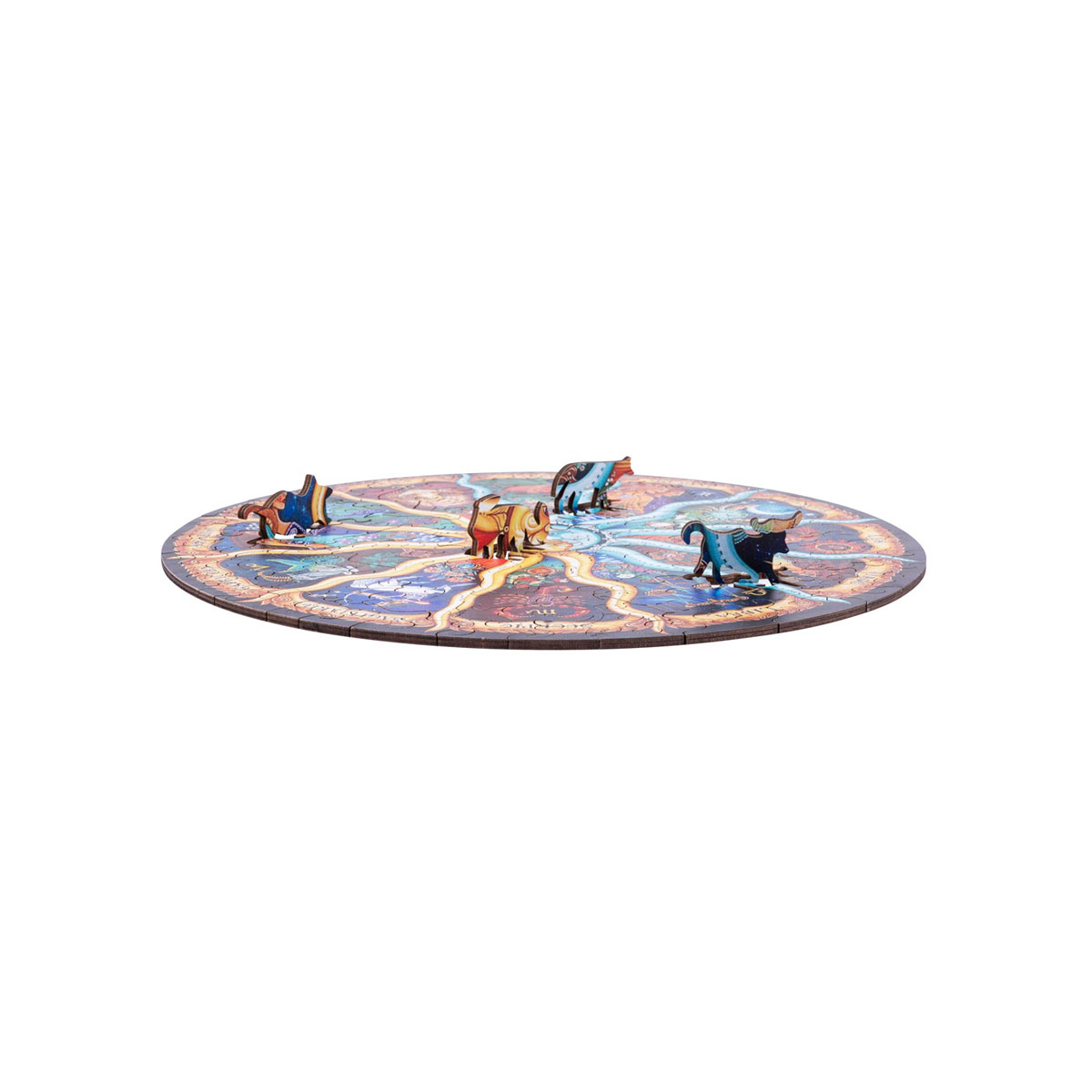 Дрвена сложувалка Astrology Moon, Ø21 cm, 119 парчиња 
