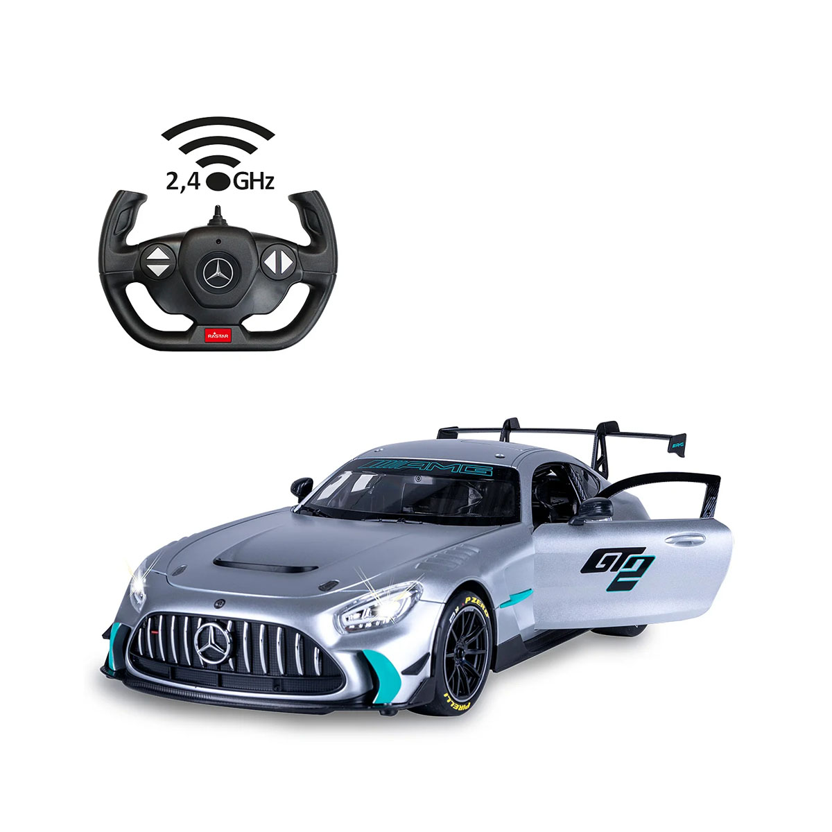 Автомобил на далечинско управување, Mercedes-AMG GT2 1:14 silver 2,4GHz 