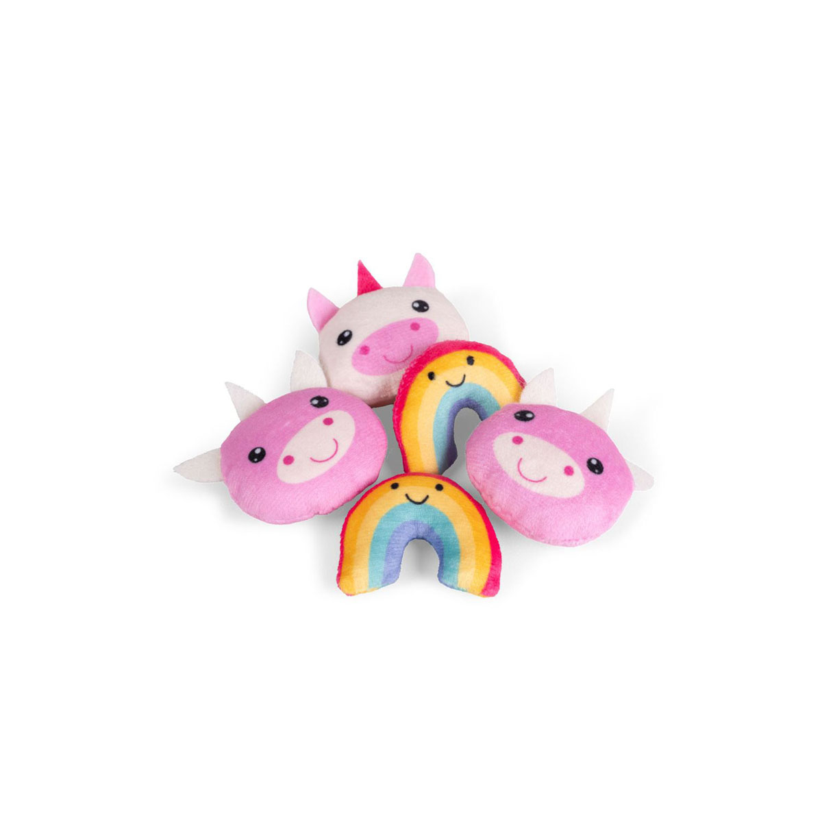 Сет мини плишани фигури, Fluffy Fantasy - Rainbows and Unicorns Squishy Snacks 