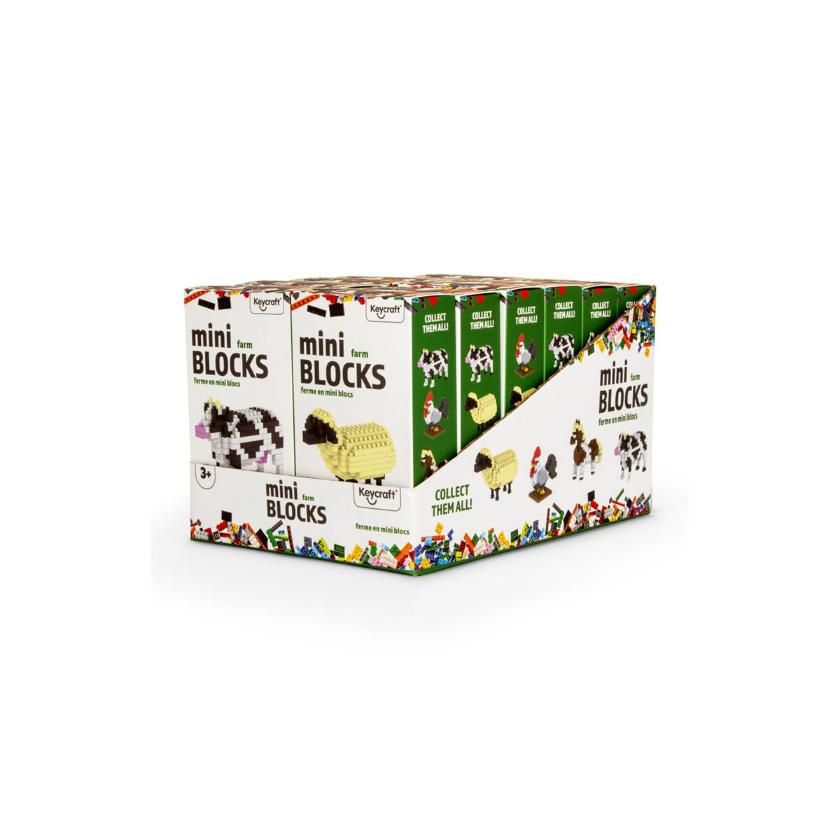 Мини сет коцки за градба, Farmyard Mini Blocks, 4 модели 