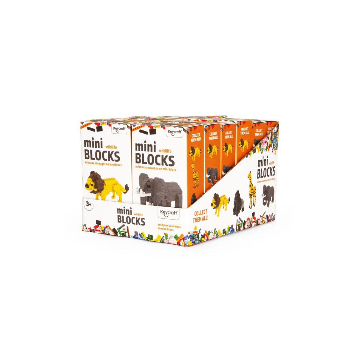 Мини сет коцки за градба, Wildlife Mini Blocks, 4 модели 
