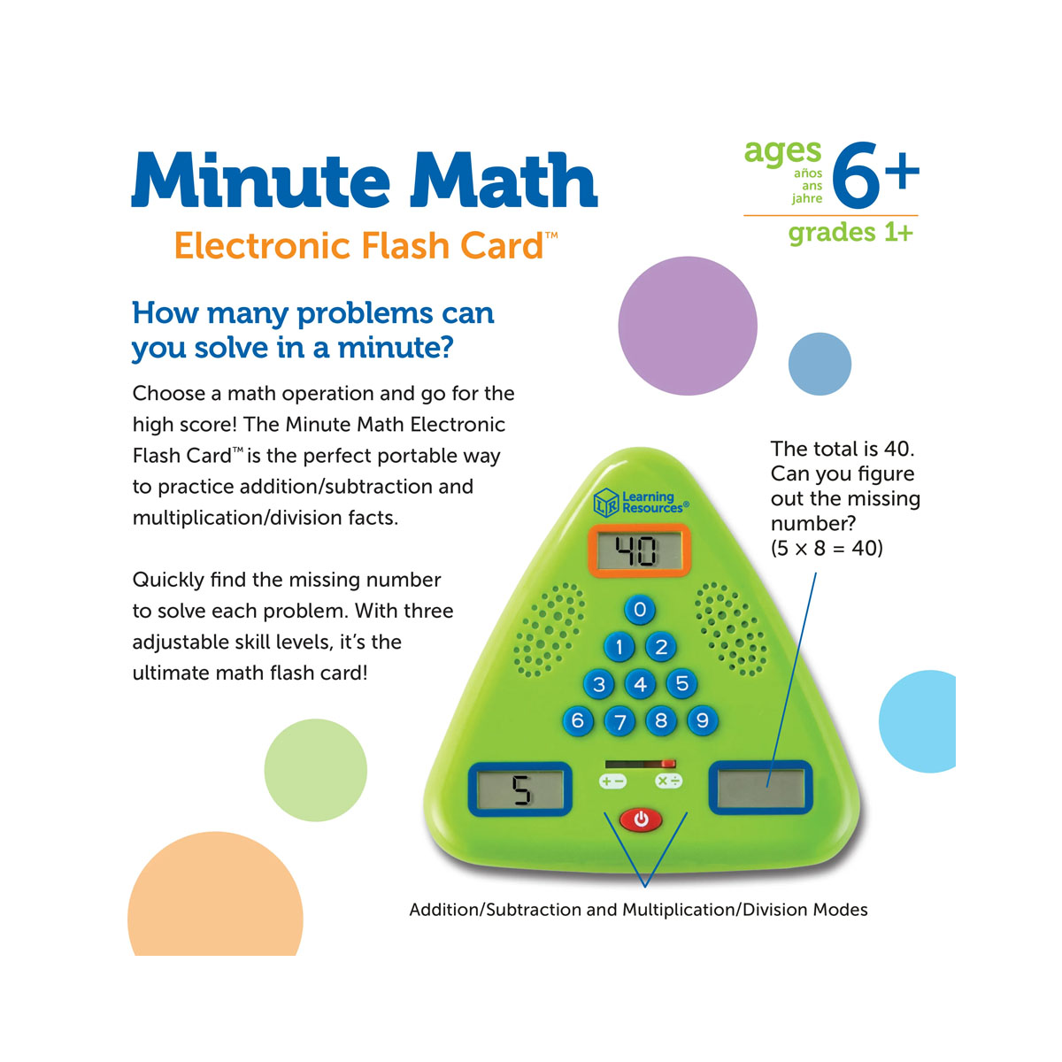 Уред за вежбање математика, Minute Math Electronic Flash Card 