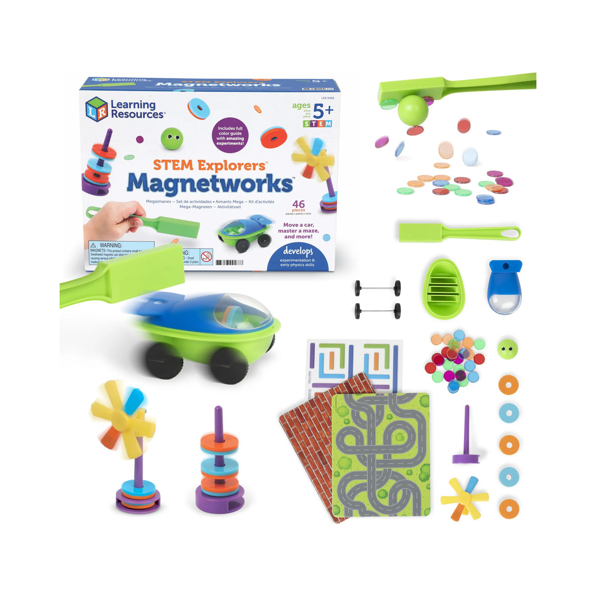 Сет за игра со магнети, STEM Explorers Magnetworks 