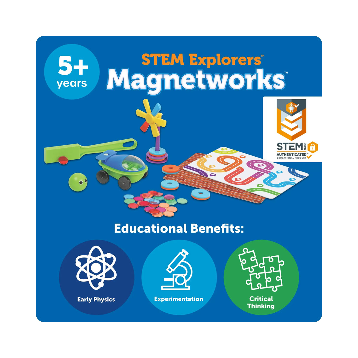 Сет за игра со магнети, STEM Explorers Magnetworks 