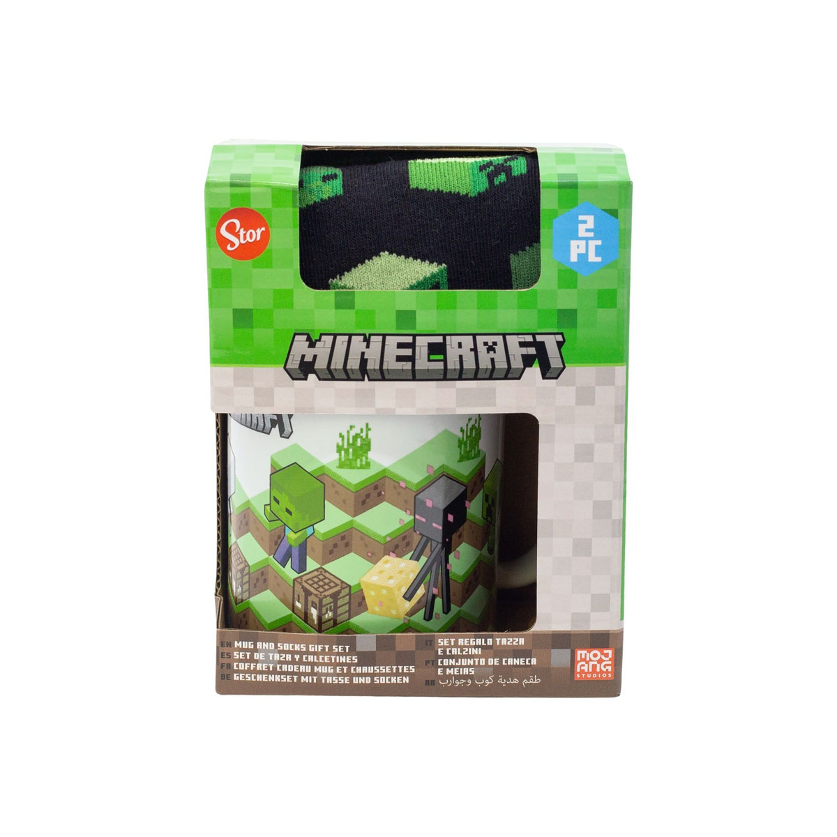 Сет шолја + чорапи, Minecraft, 325ml 