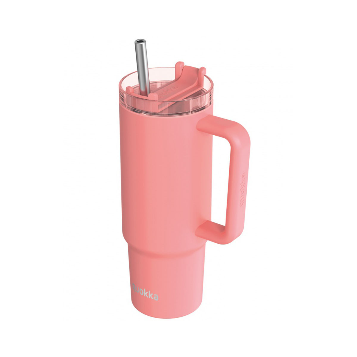 Термос-чаша со сламка, Quokka - Vibe: Coral, 880ml 