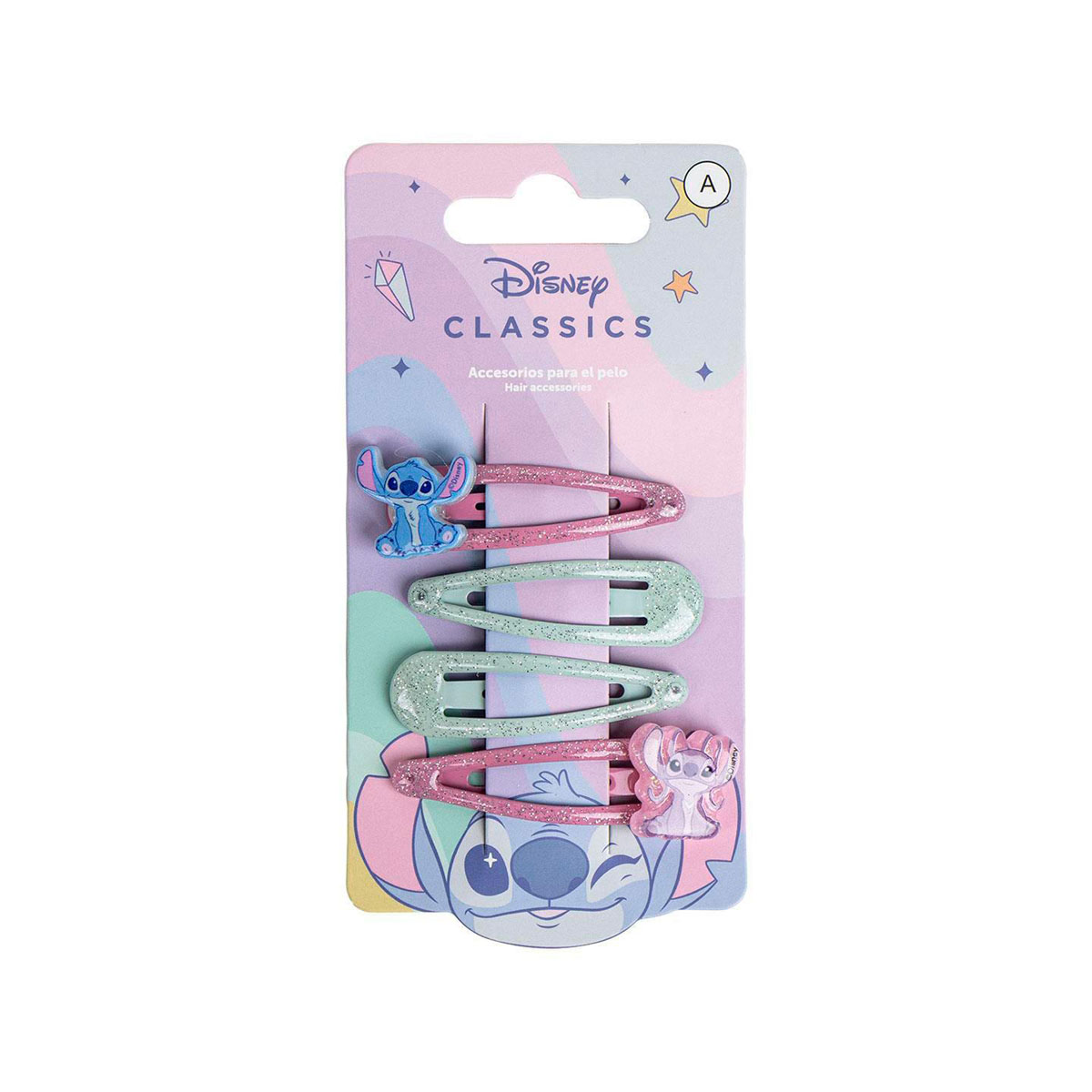 Сет од 4 шноли за коса, Disney: Stitch 