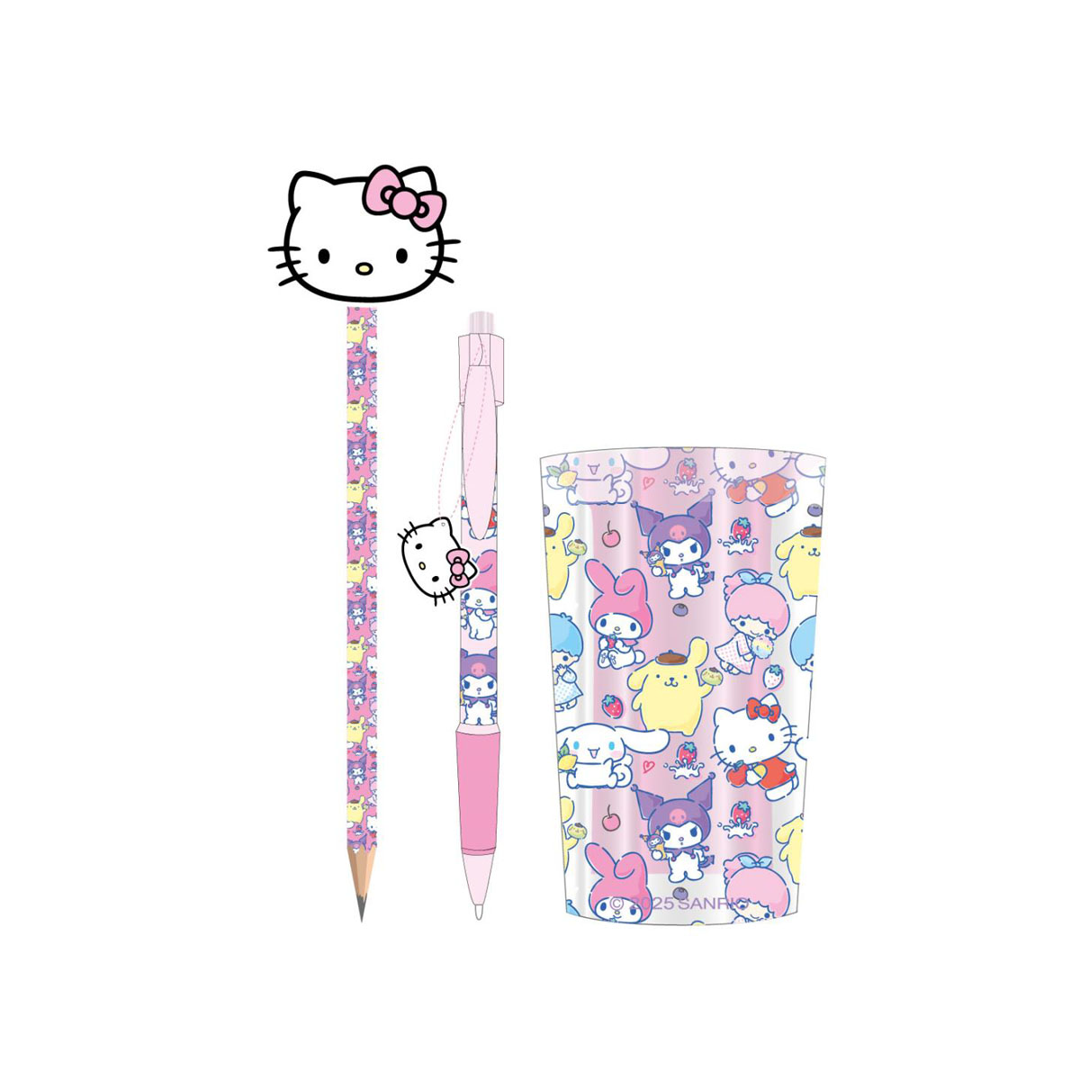 Сет за пишување во чаша за прибор, Hello Kitty 
