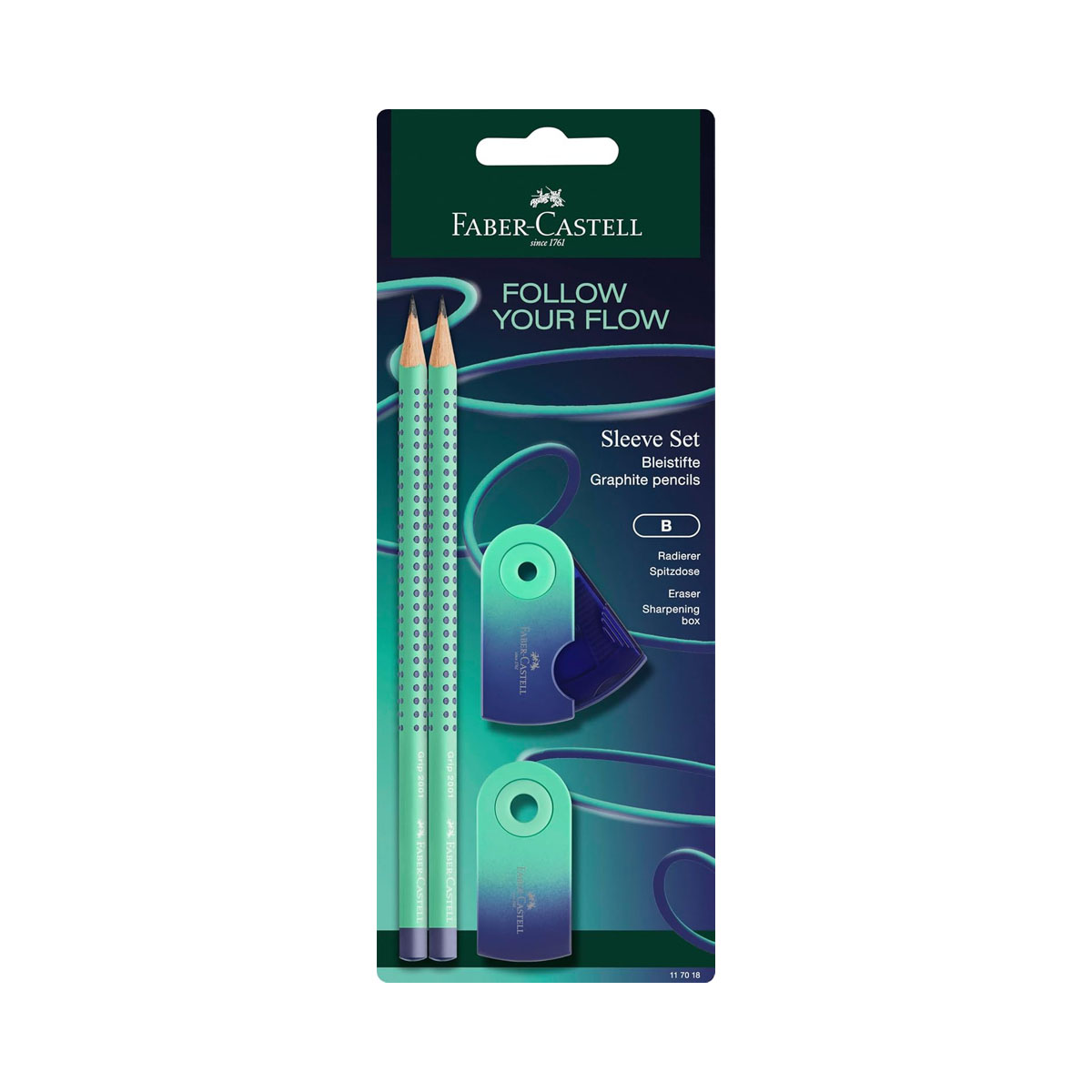 Сет за пишување, Faber Castell - Follow Your Flow - Buzzing Blue 