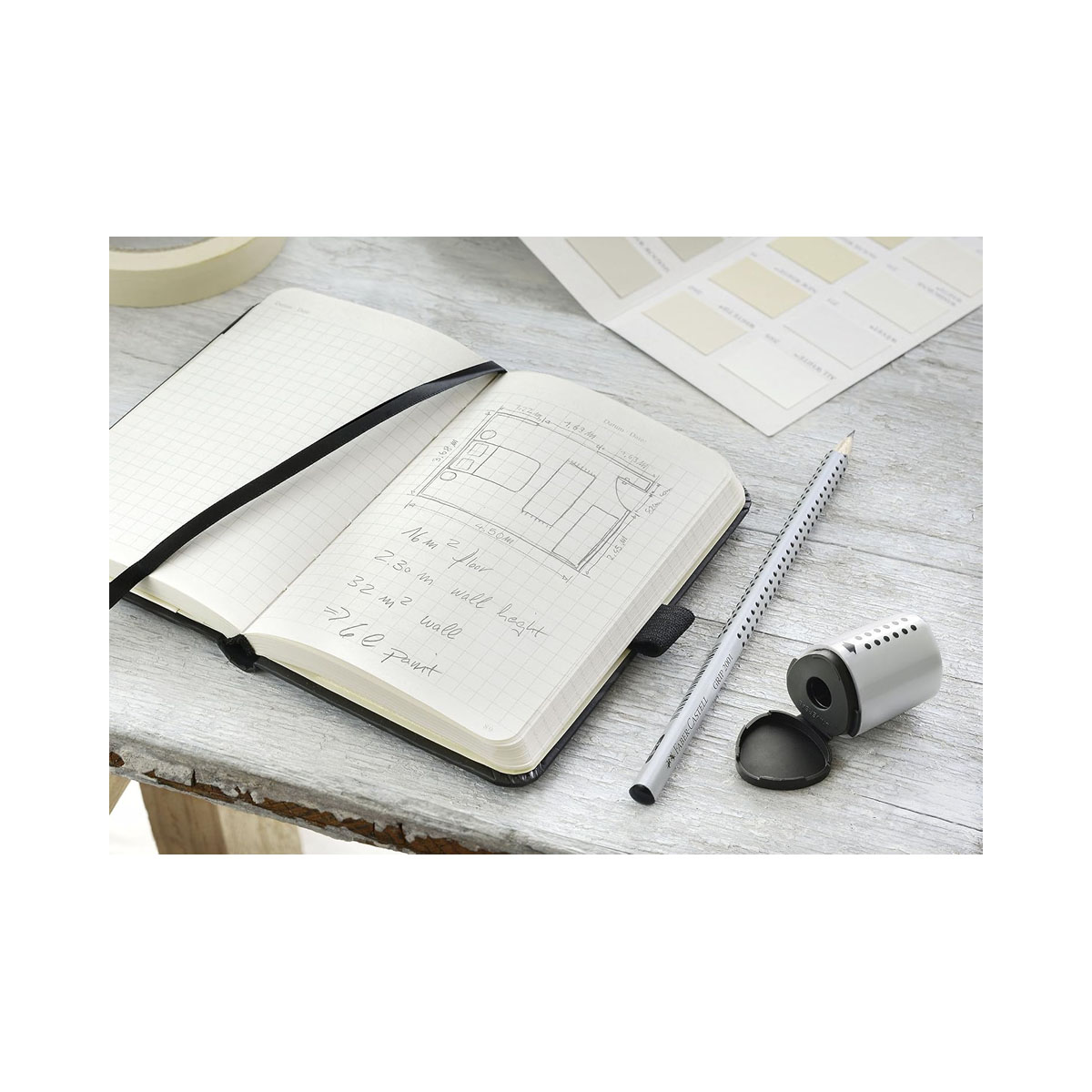 Острилка, Faber Castell - Grip 2001 Mini Box, silver 