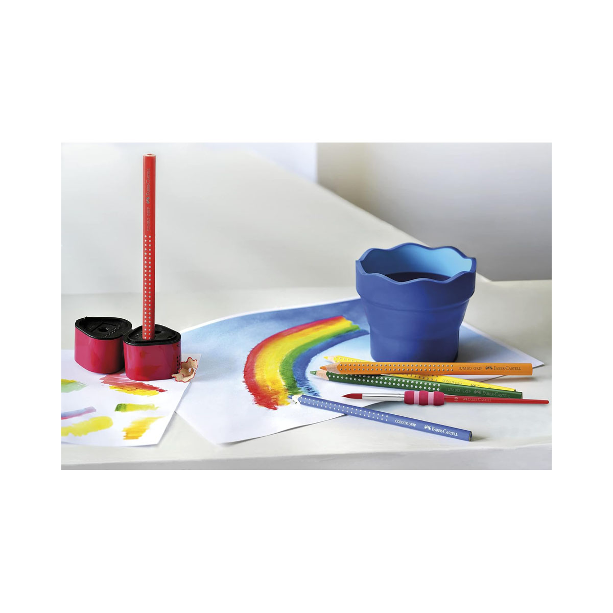 Острилка со 3 отвори, Faber Castell - Grip 2001 Trio, red/blue 
