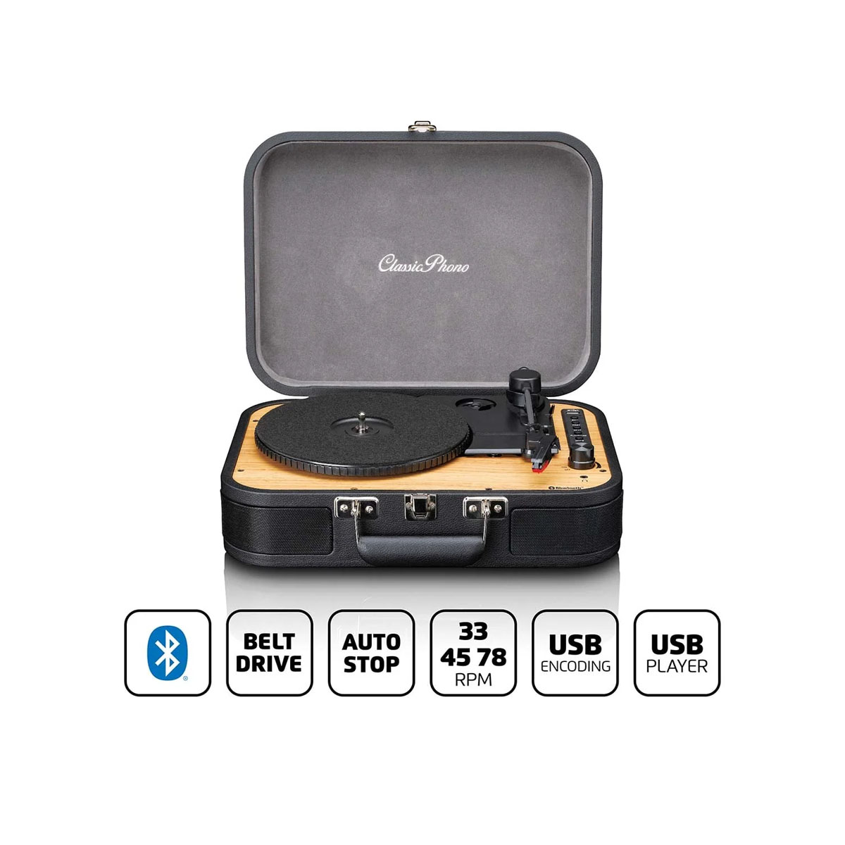 Грамофон, CLASSIC PHONO TT-116 - Black 