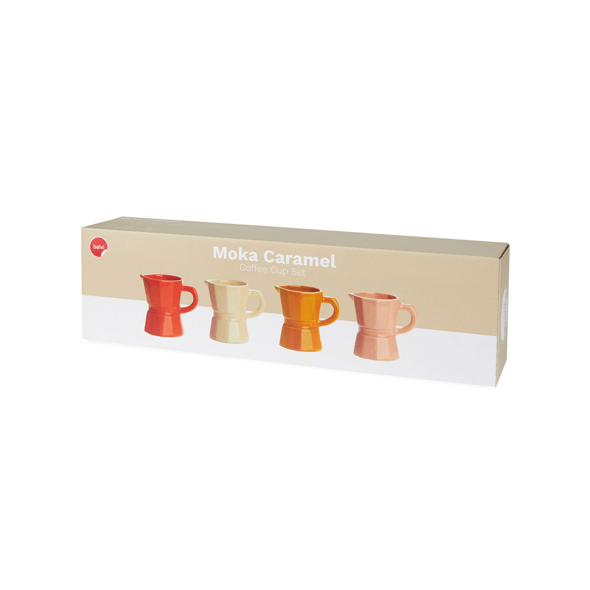 Сет од 4 шолји за еспресо, Moka Caramel, 120ml 