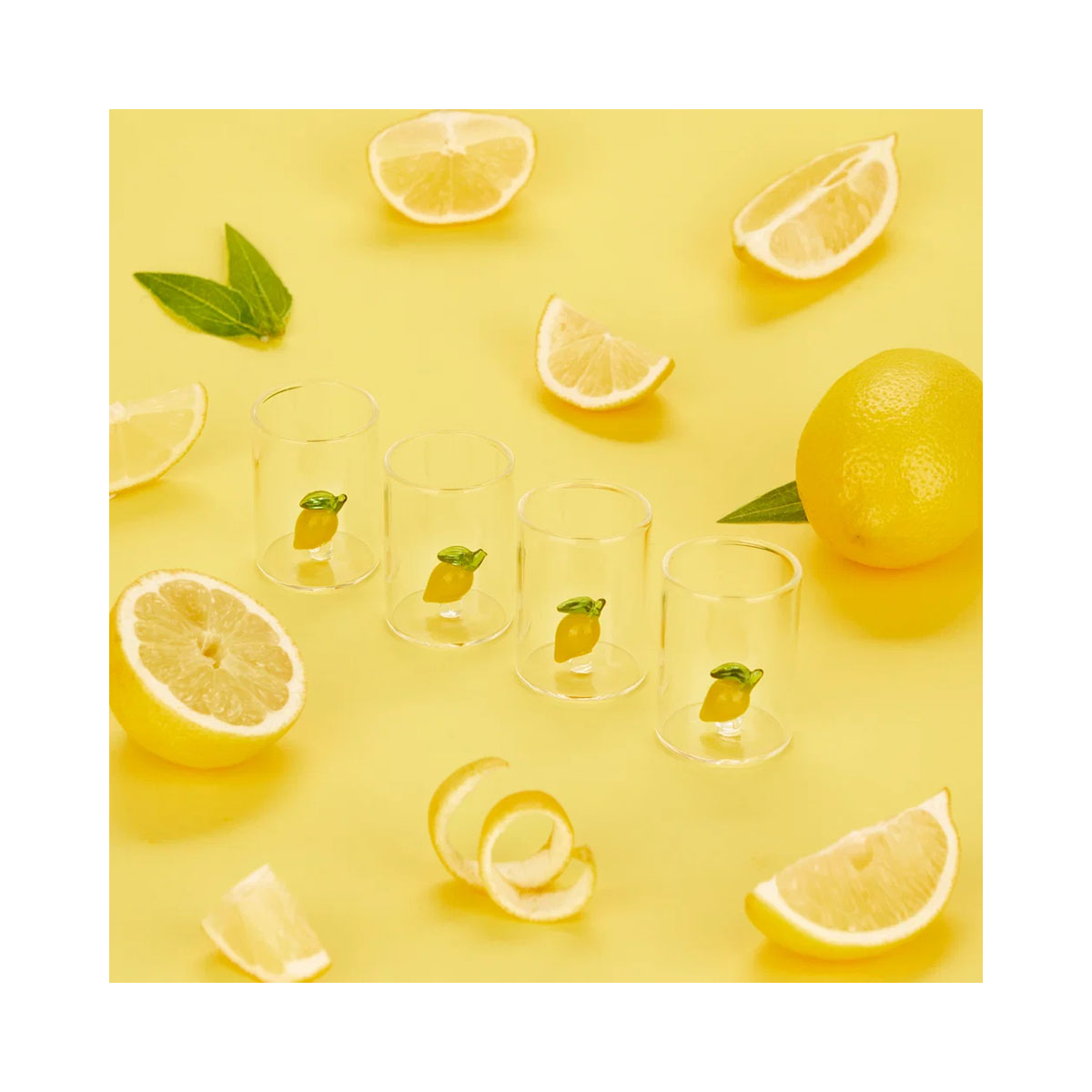 Сет од 4 шот-чашки, Lemon, 50 ml 