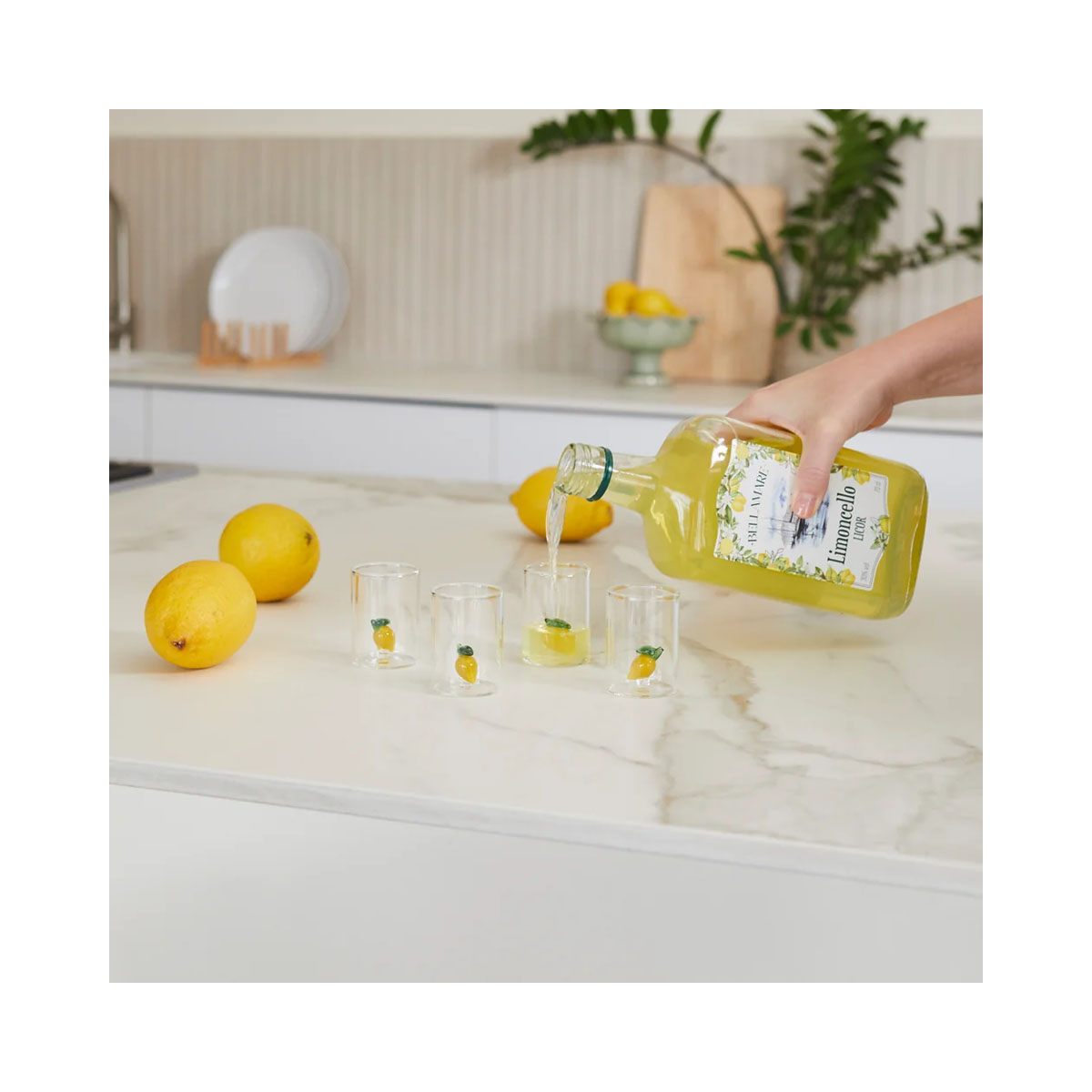 Сет од 4 шот-чашки, Lemon, 50 ml 